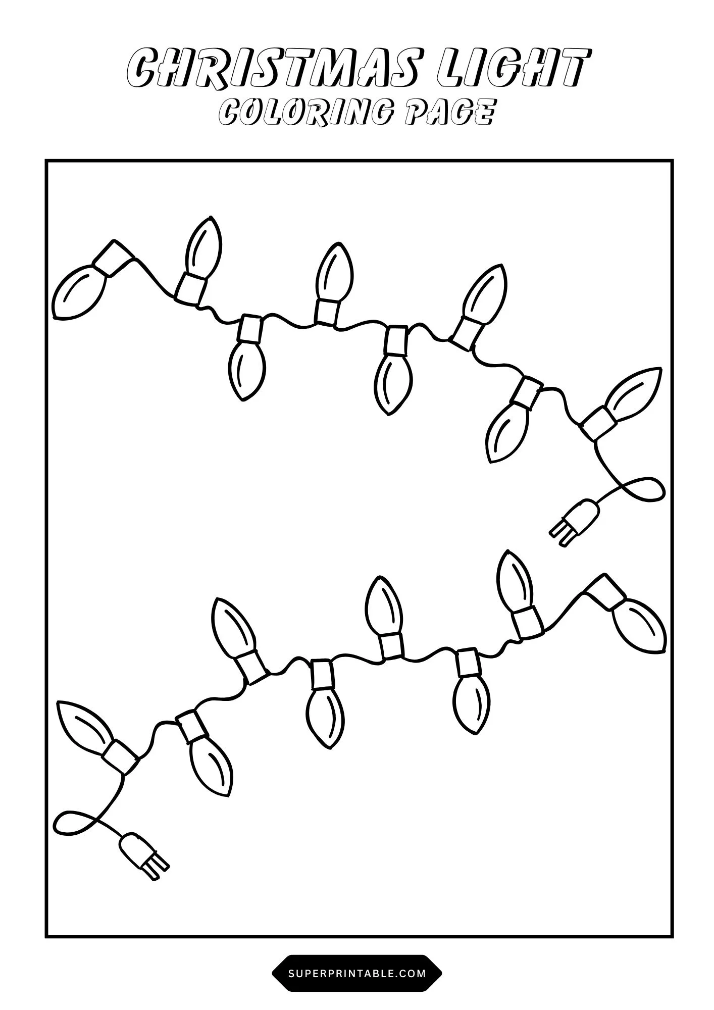 Christmas Light Coloring Pages 6