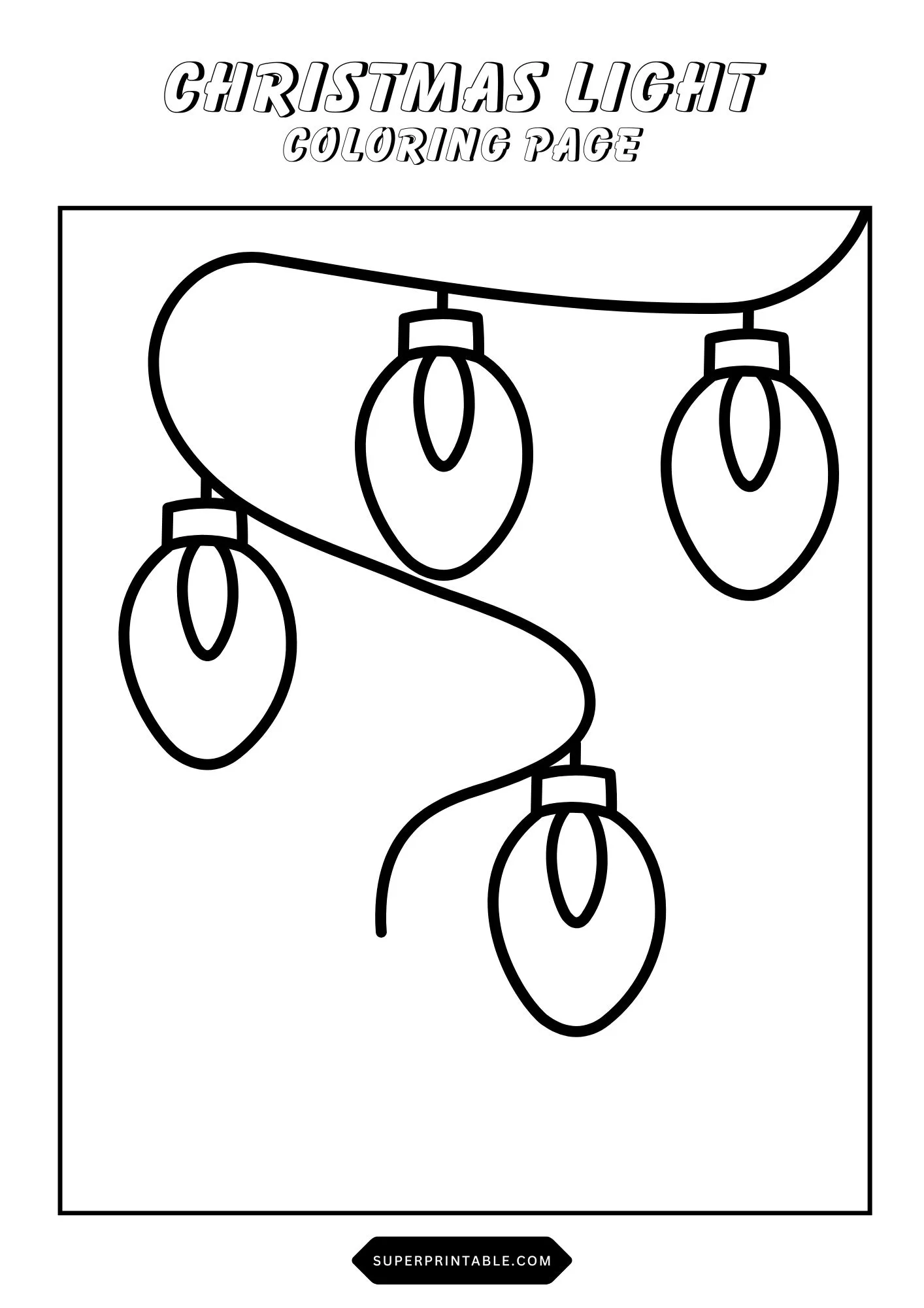 Christmas Light Coloring Pages 7