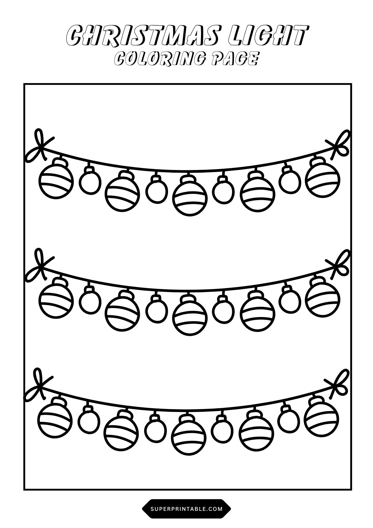 Christmas Light Coloring Pages 8