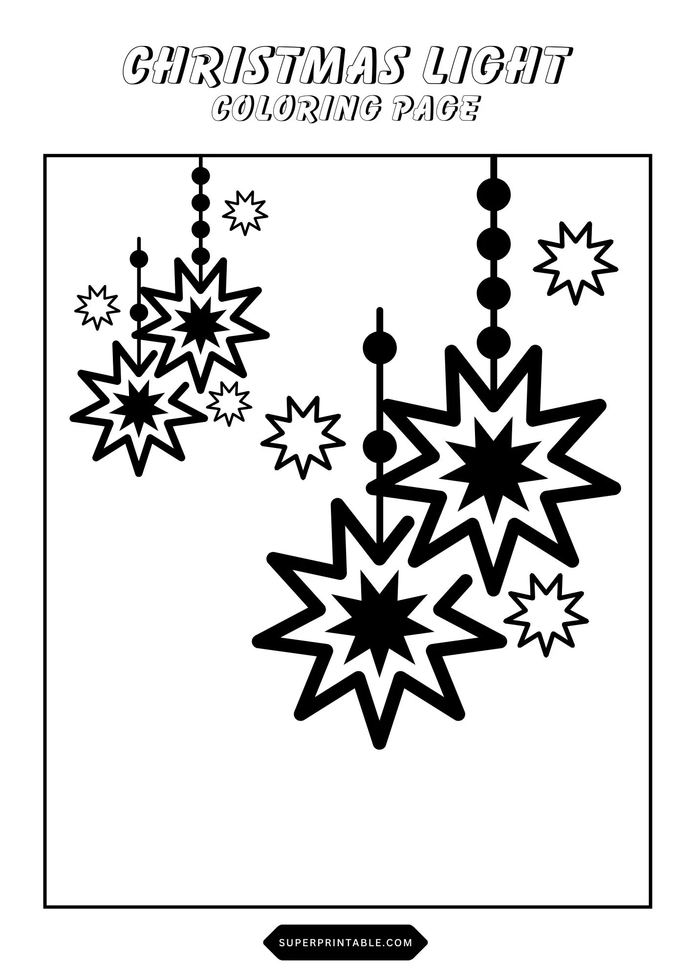 Christmas Light Coloring Pages 9