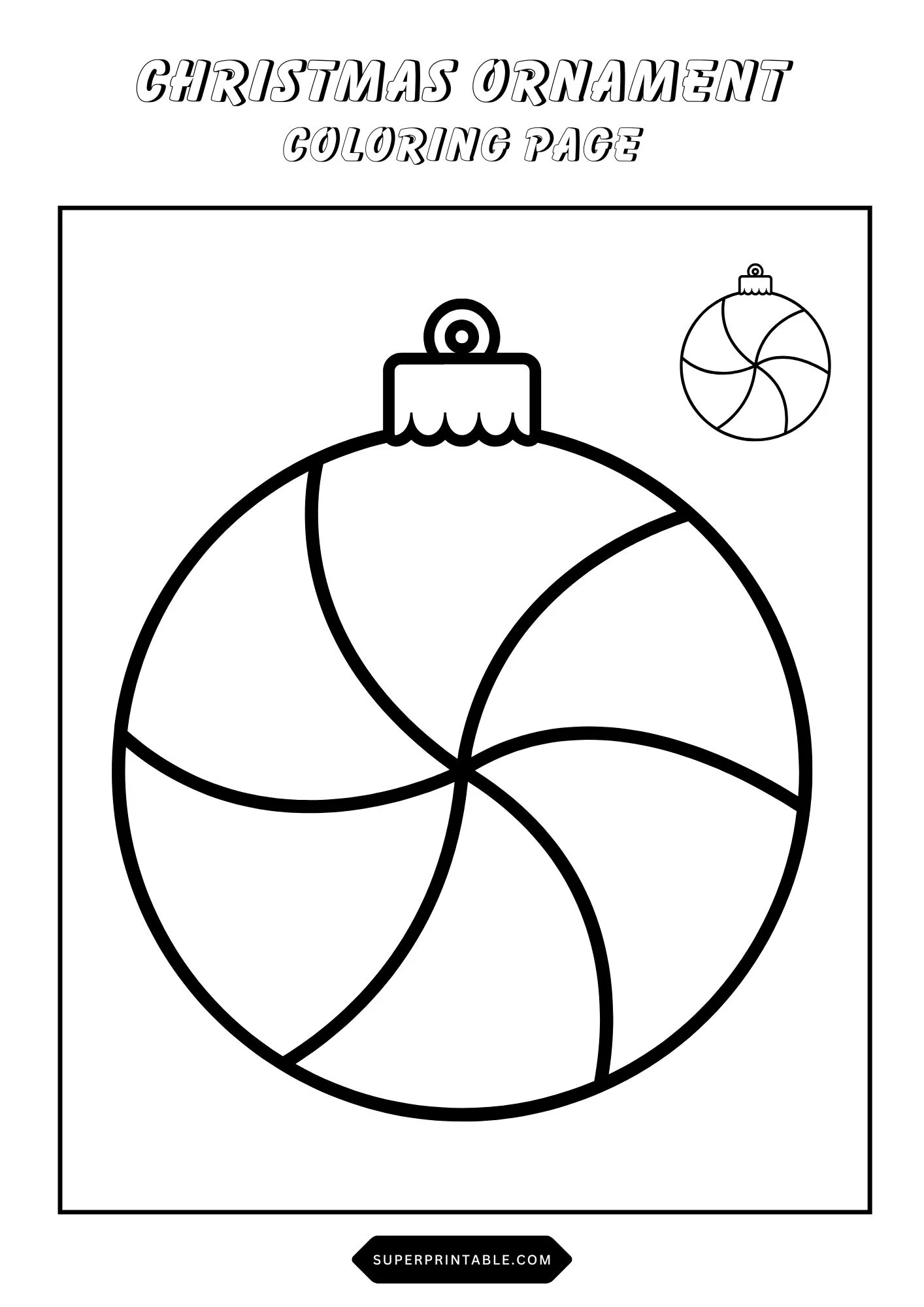 Christmas Ornament Coloring Pages 2