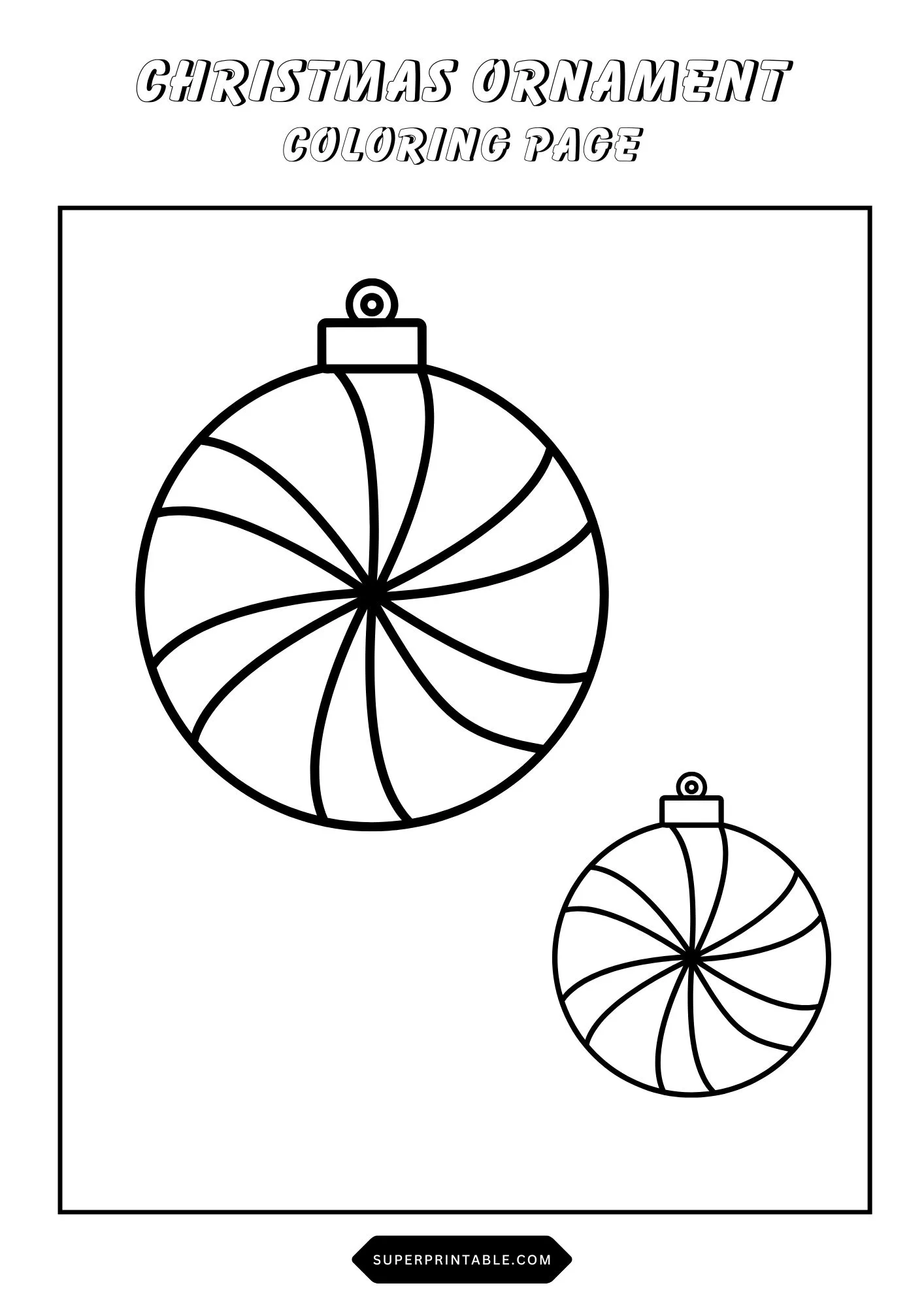 Christmas Ornament Coloring Pages 3