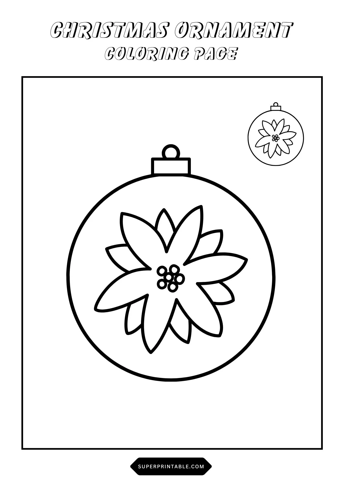 Christmas Ornament Coloring Pages 5