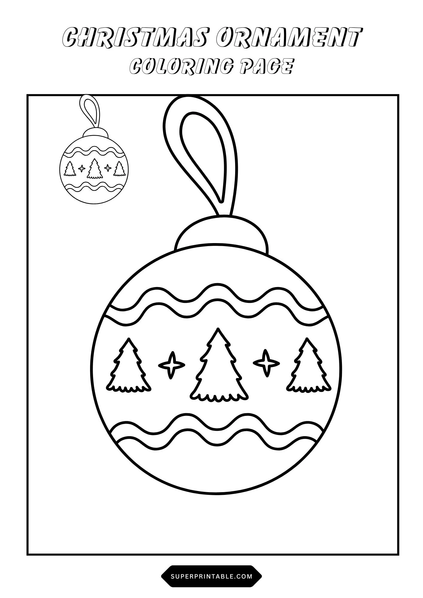 Christmas Ornament Coloring Pages 6