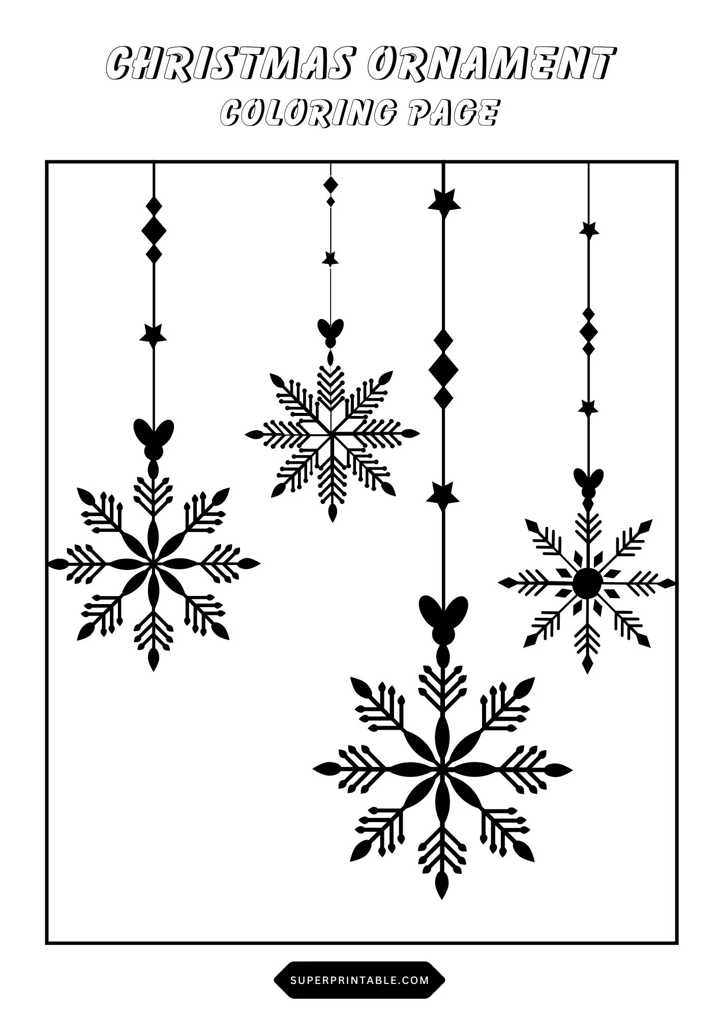 Christmas Ornament Coloring Pages 7