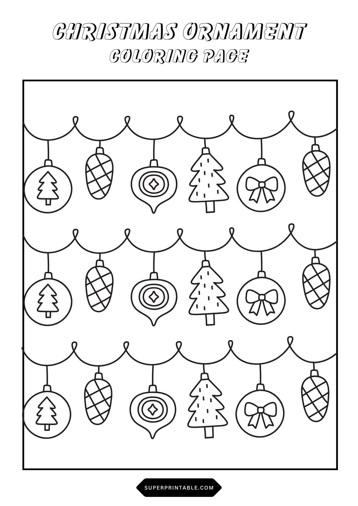 Christmas Ornament Coloring Pages 8