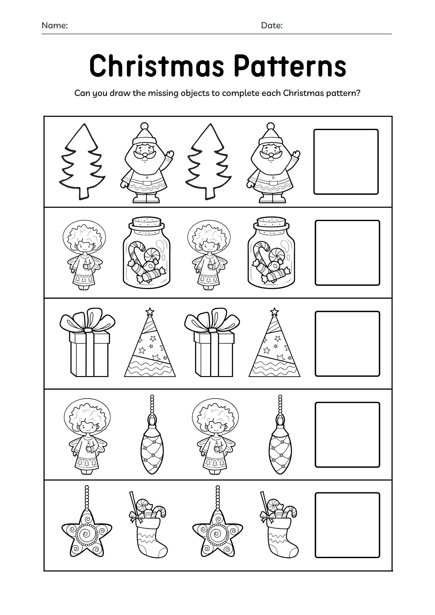 Christmas Pattern Activity 4