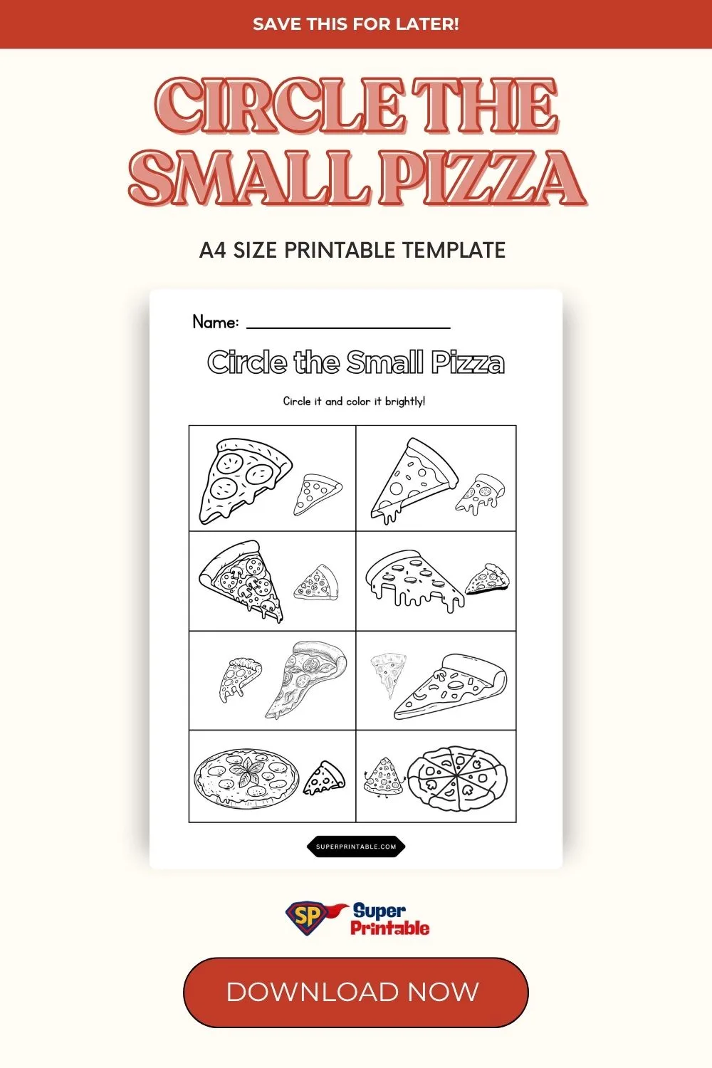 Circle the Small Pizza Pinterest Image