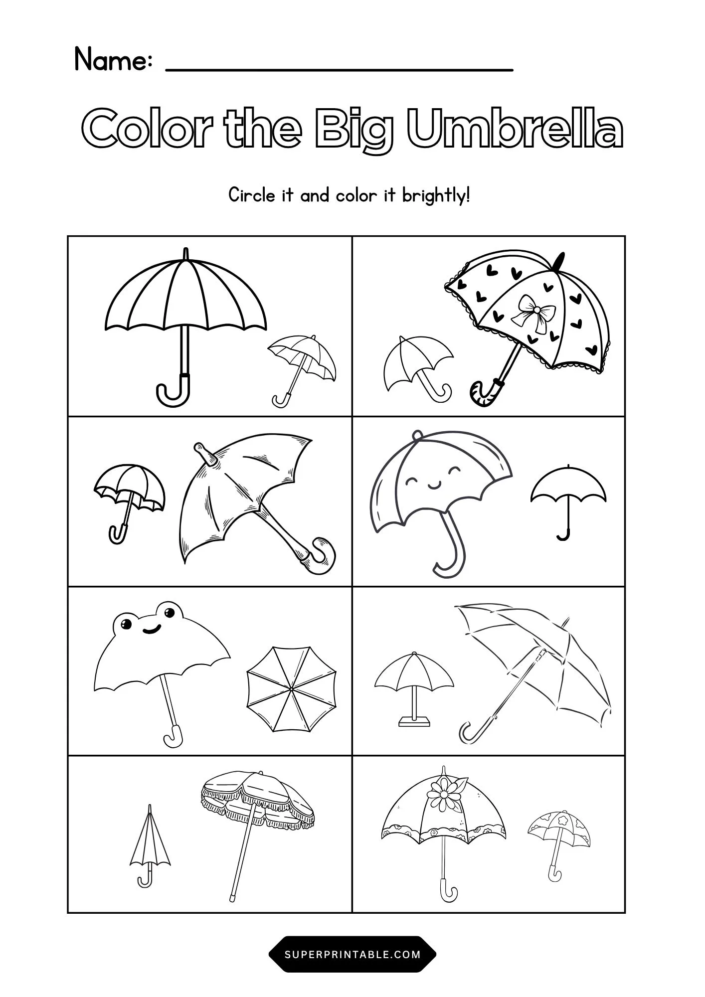 Color the Big Umbrella