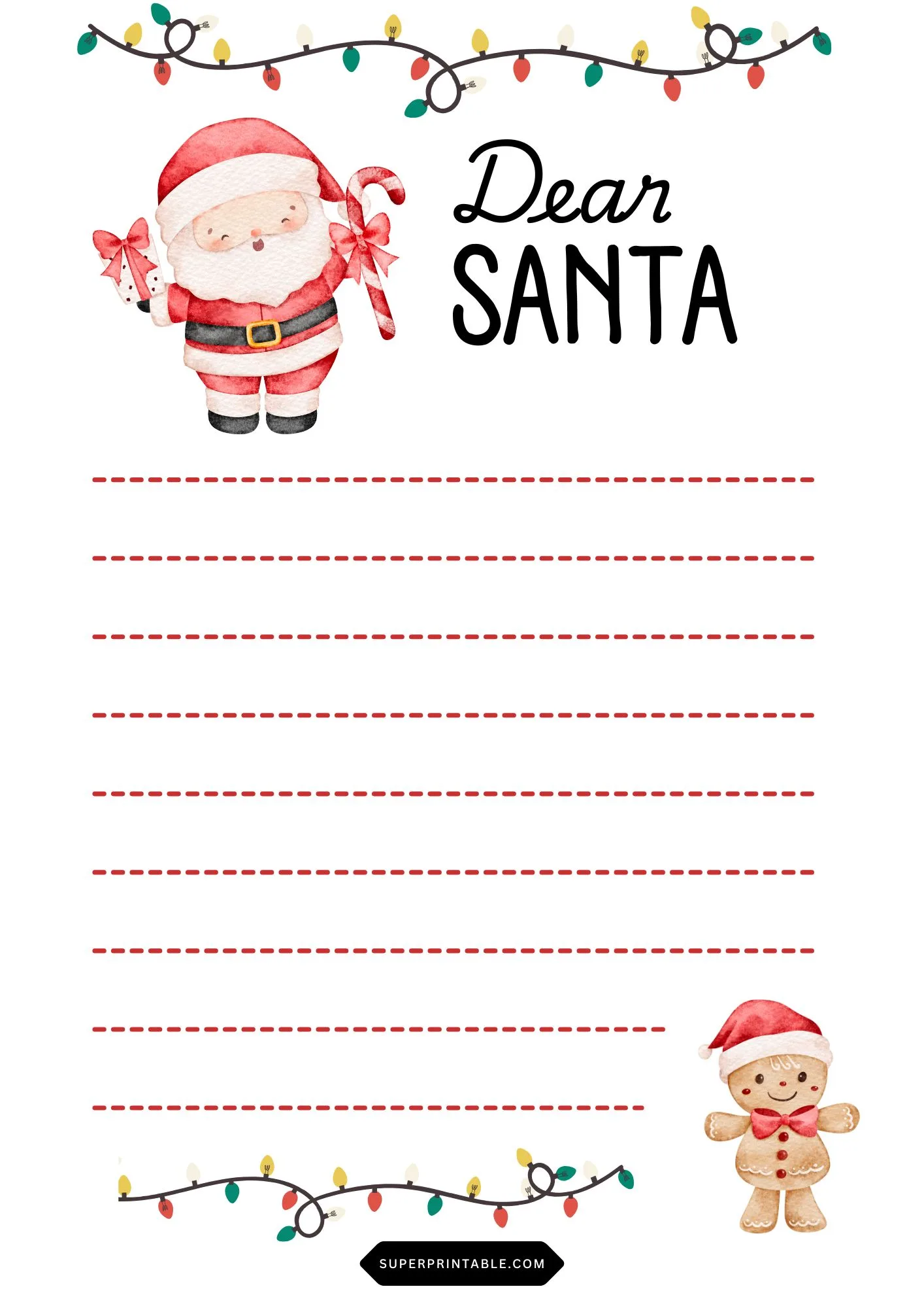 Dear Santa Letter Template