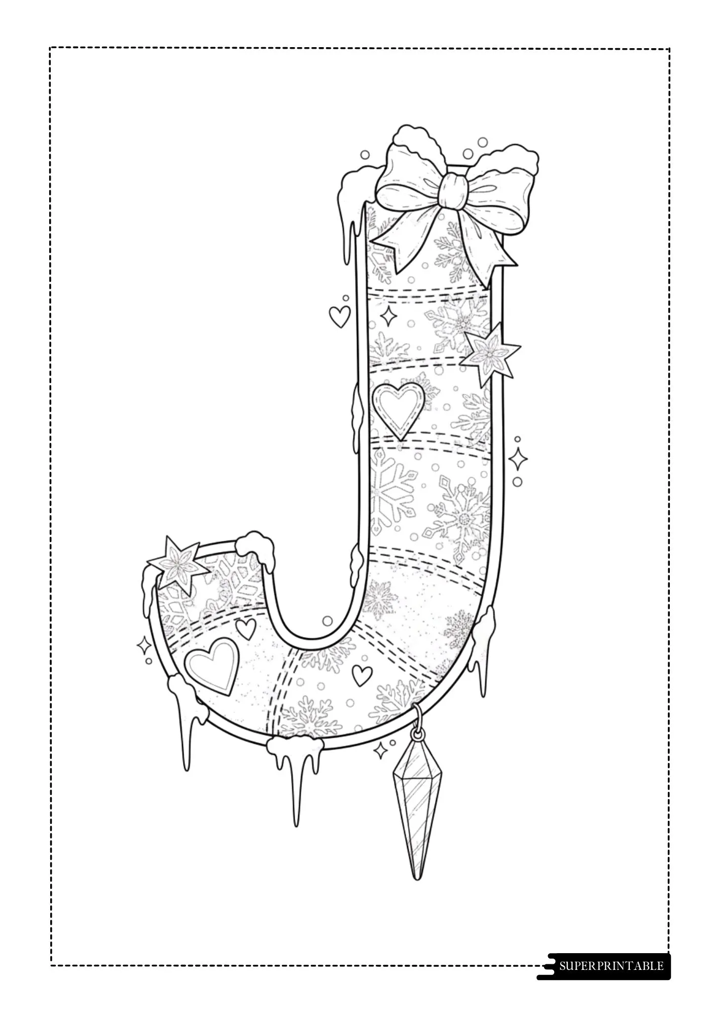 Frosted Patch Alphabet Coloring Page 10