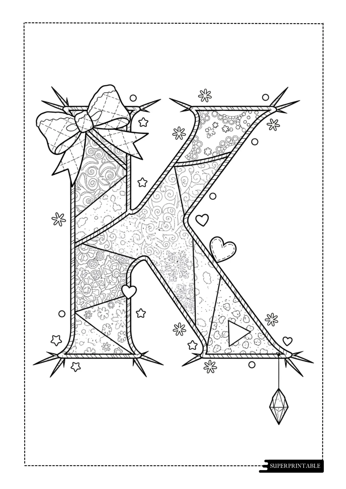 Frosted Patch Alphabet Coloring Page 11