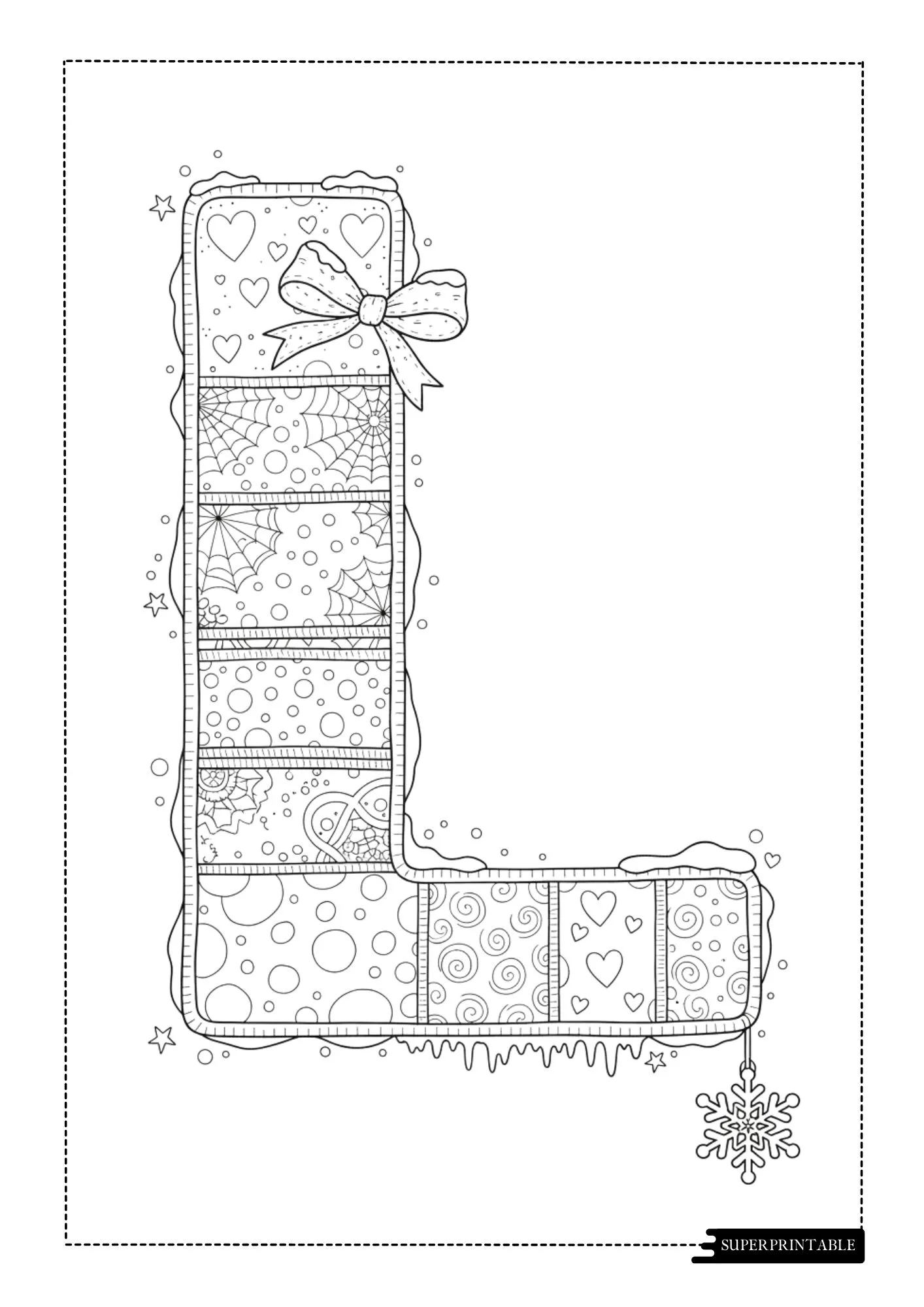 Frosted Patch Alphabet Coloring Page 12