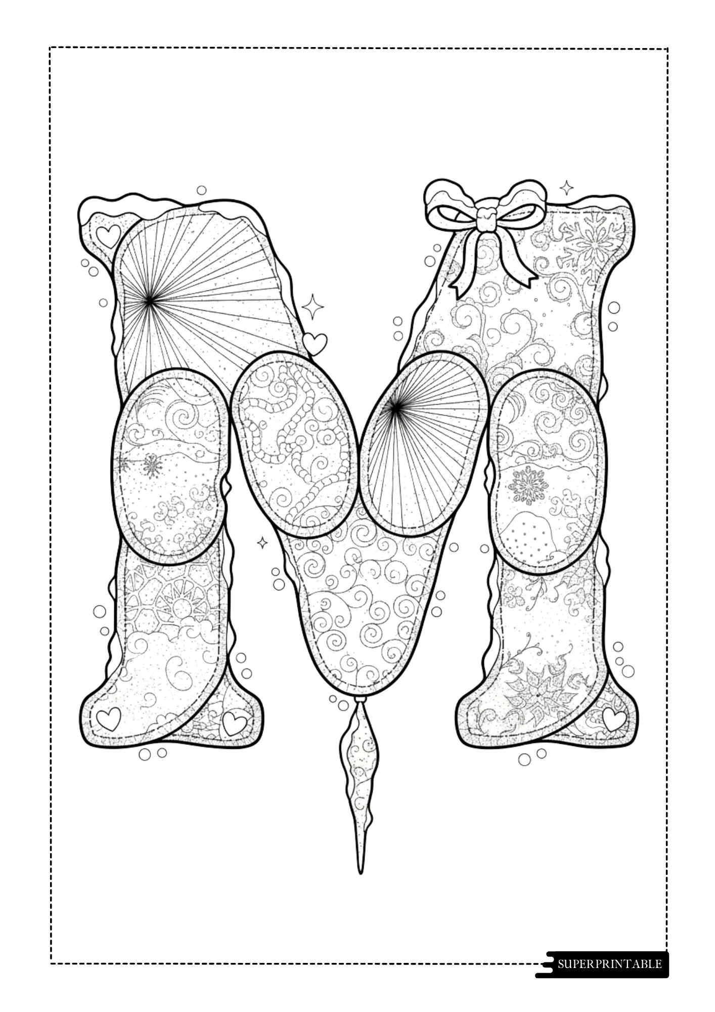 Frosted Patch Alphabet Coloring Page 13