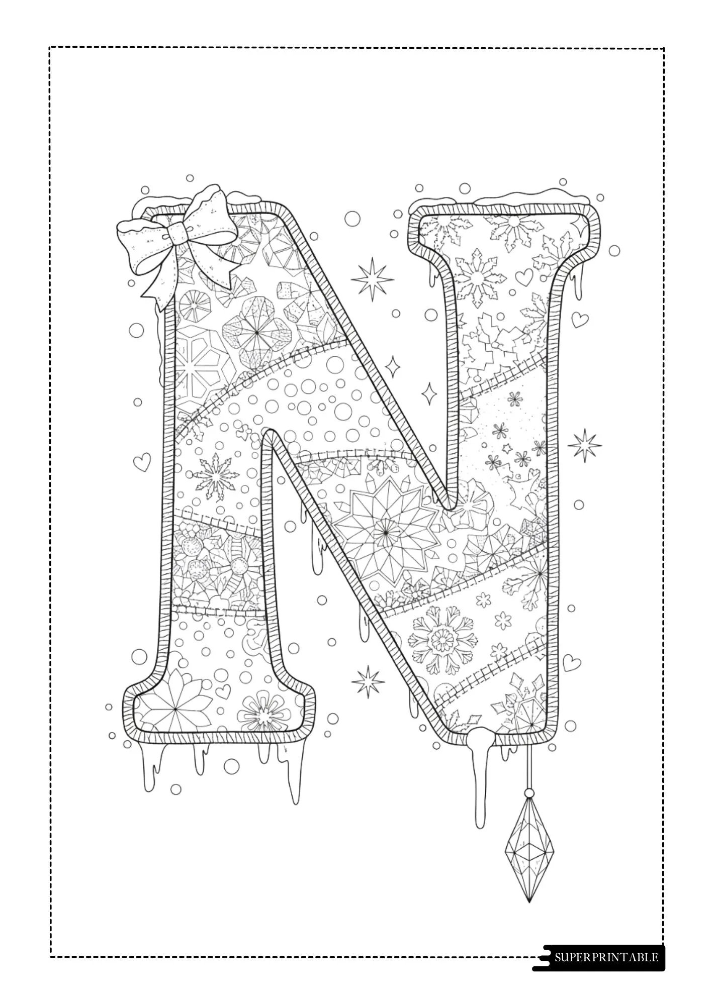 Frosted Patch Alphabet Coloring Page 14