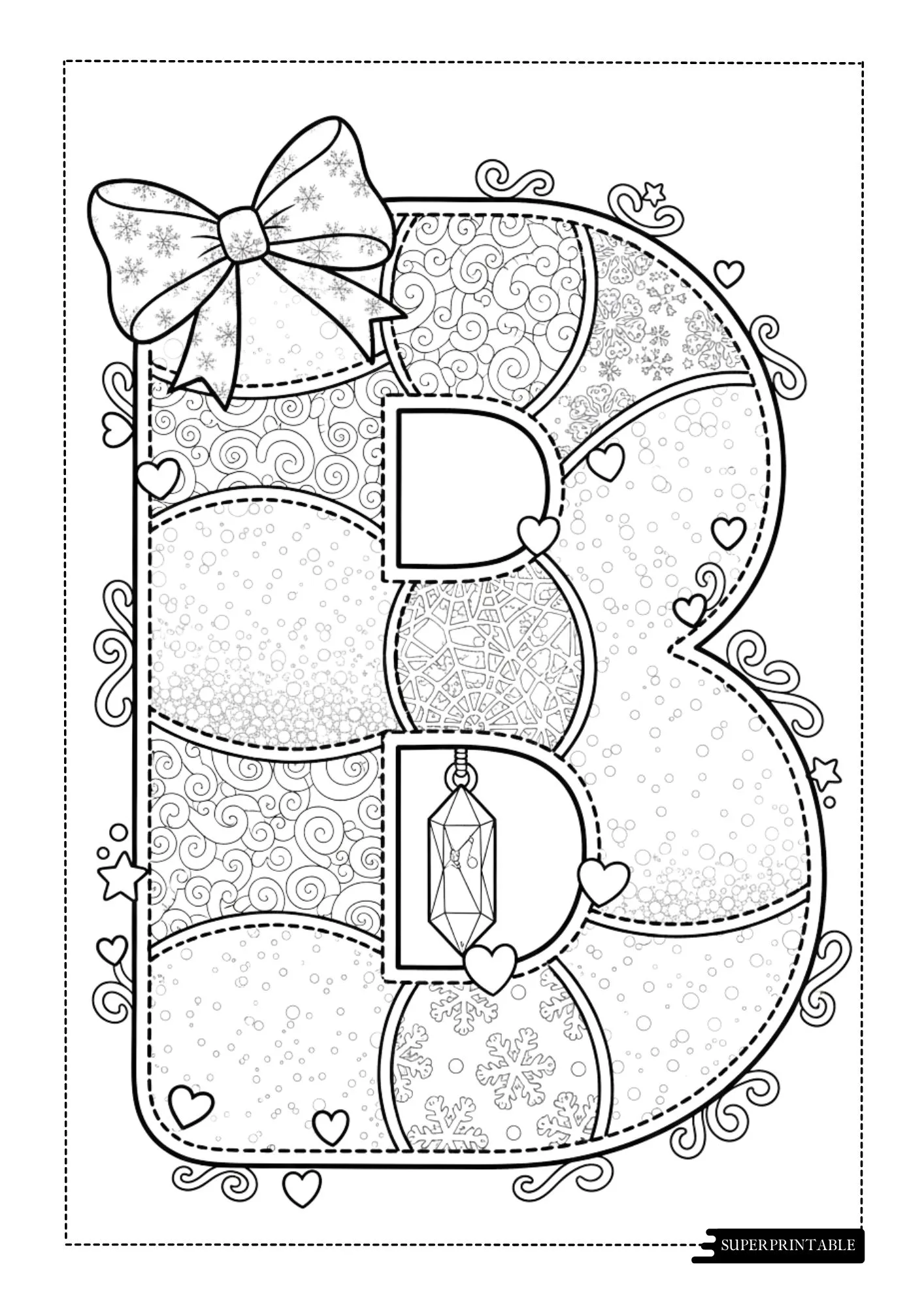 Frosted Patch Alphabet Coloring Page 2