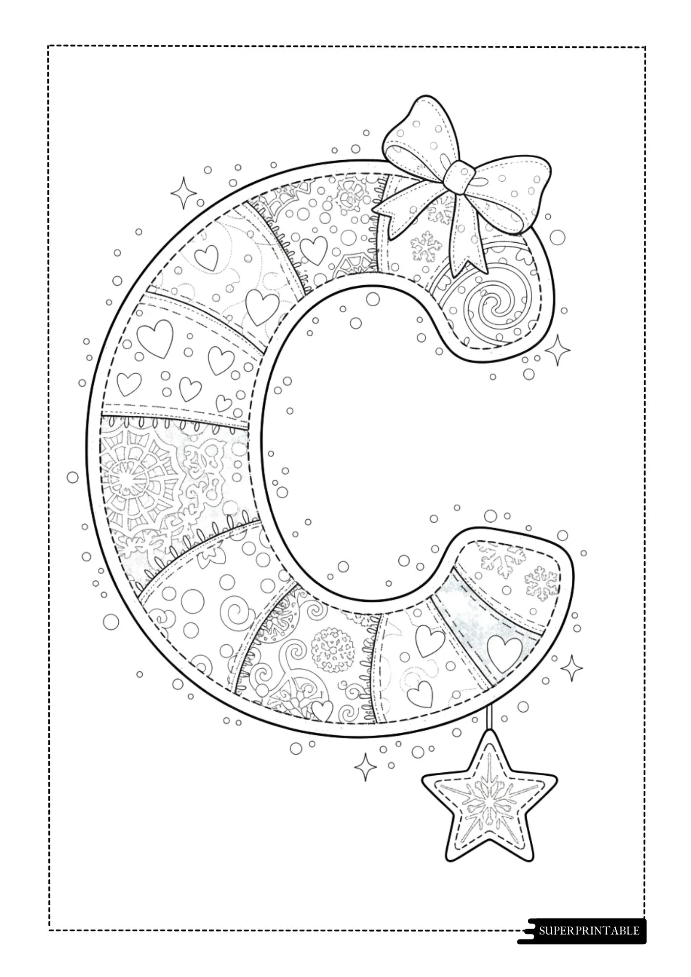 Frosted Patch Alphabet Coloring Page 3