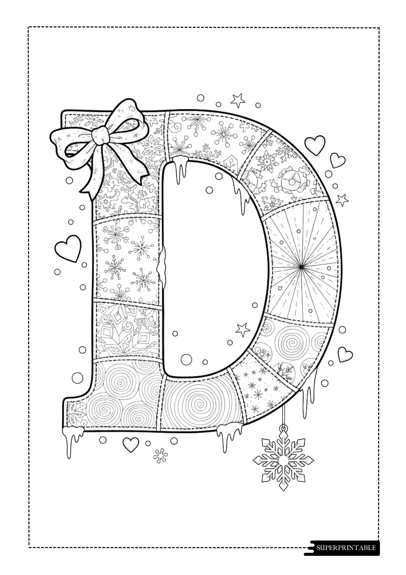 Frosted Patch Alphabet Coloring Page 4