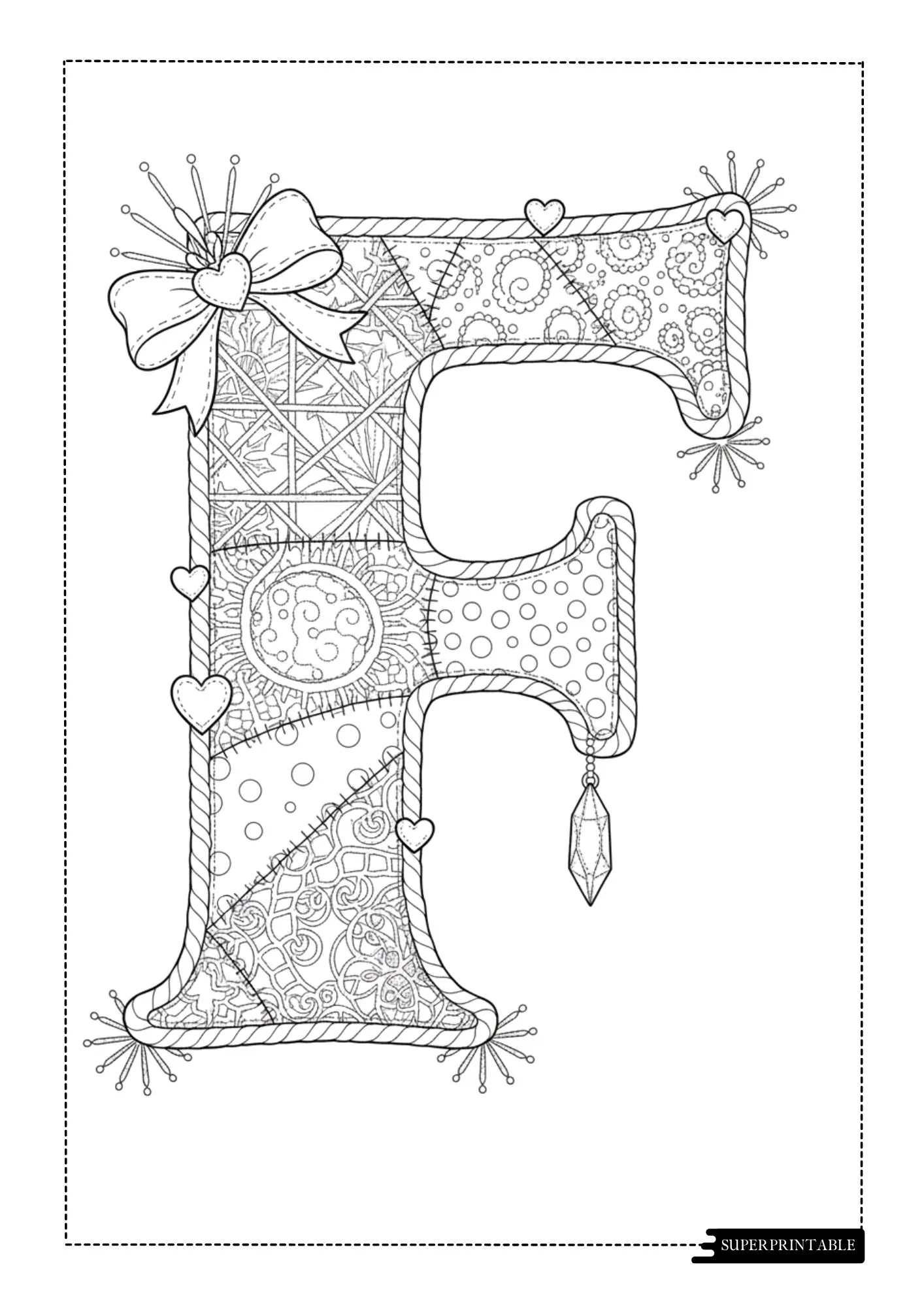 Frosted Patch Alphabet Coloring Page 6