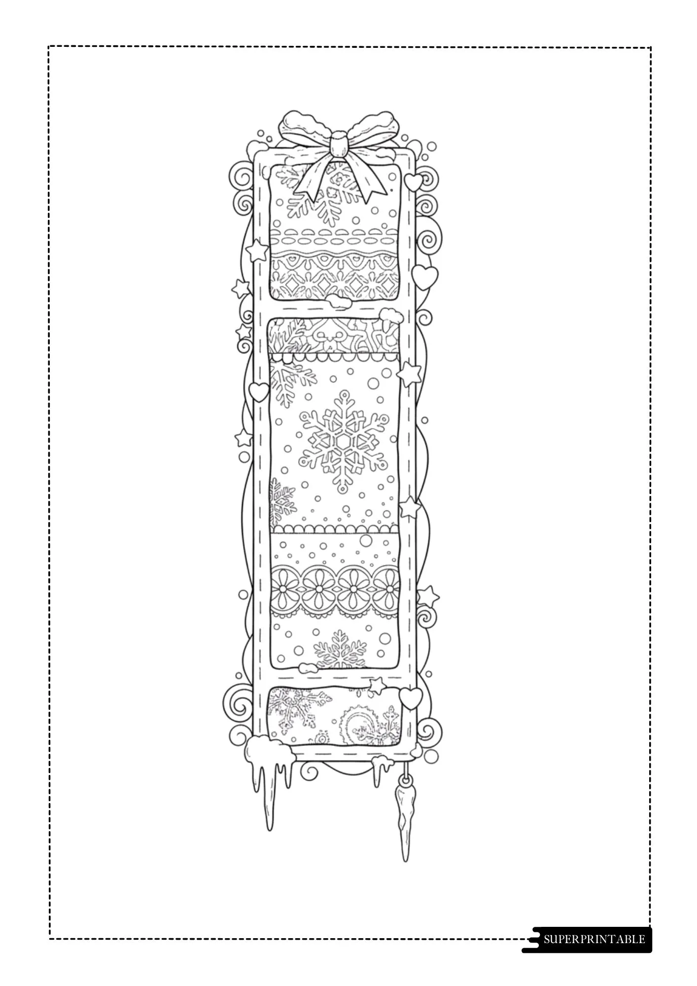 Frosted Patch Alphabet Coloring Page 9