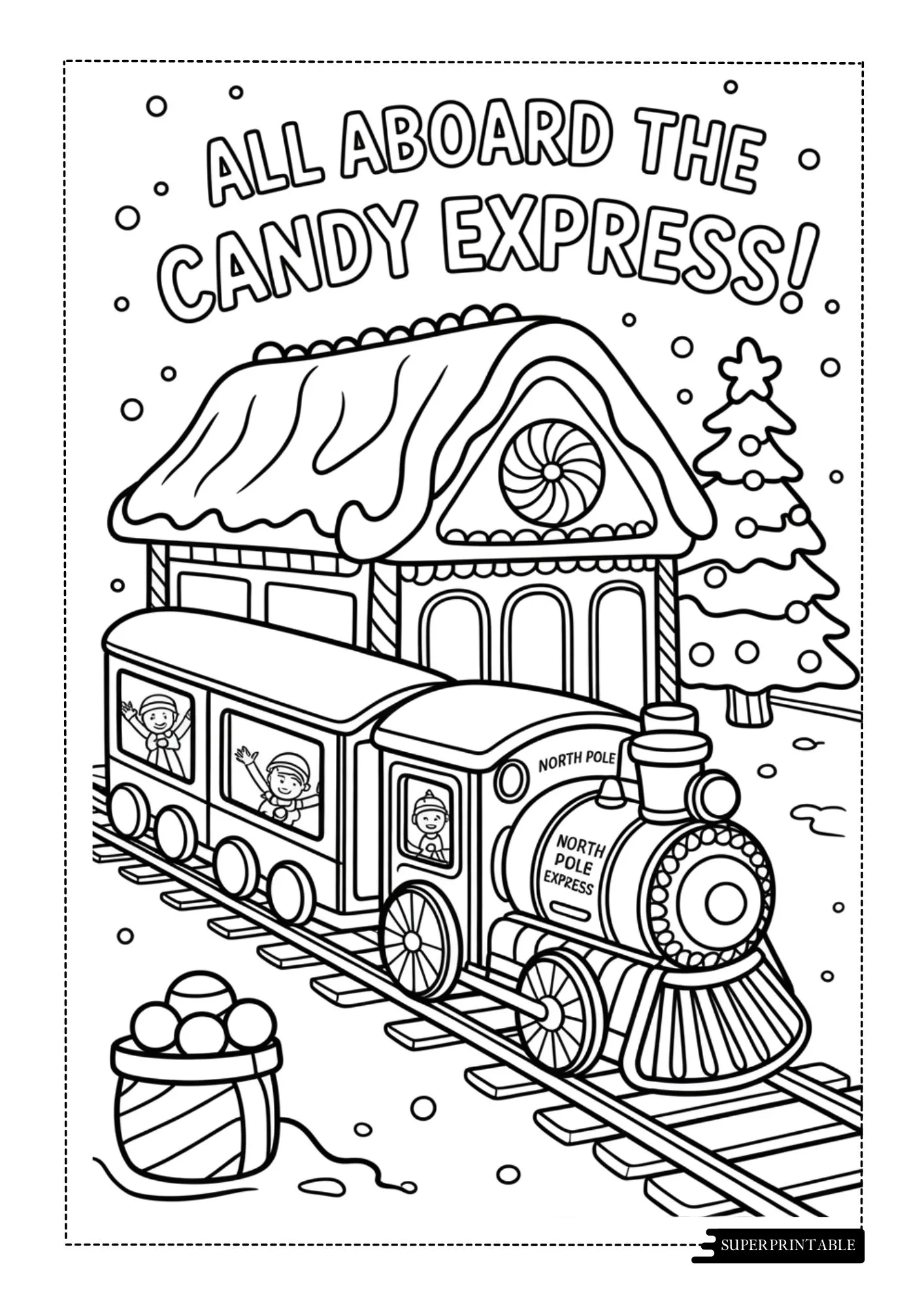 Gingerbread House Coloring Pages 2