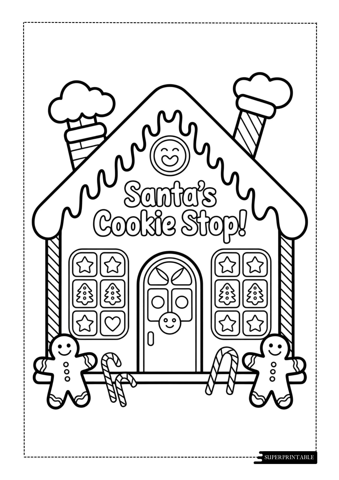 Gingerbread House Coloring Pages 3