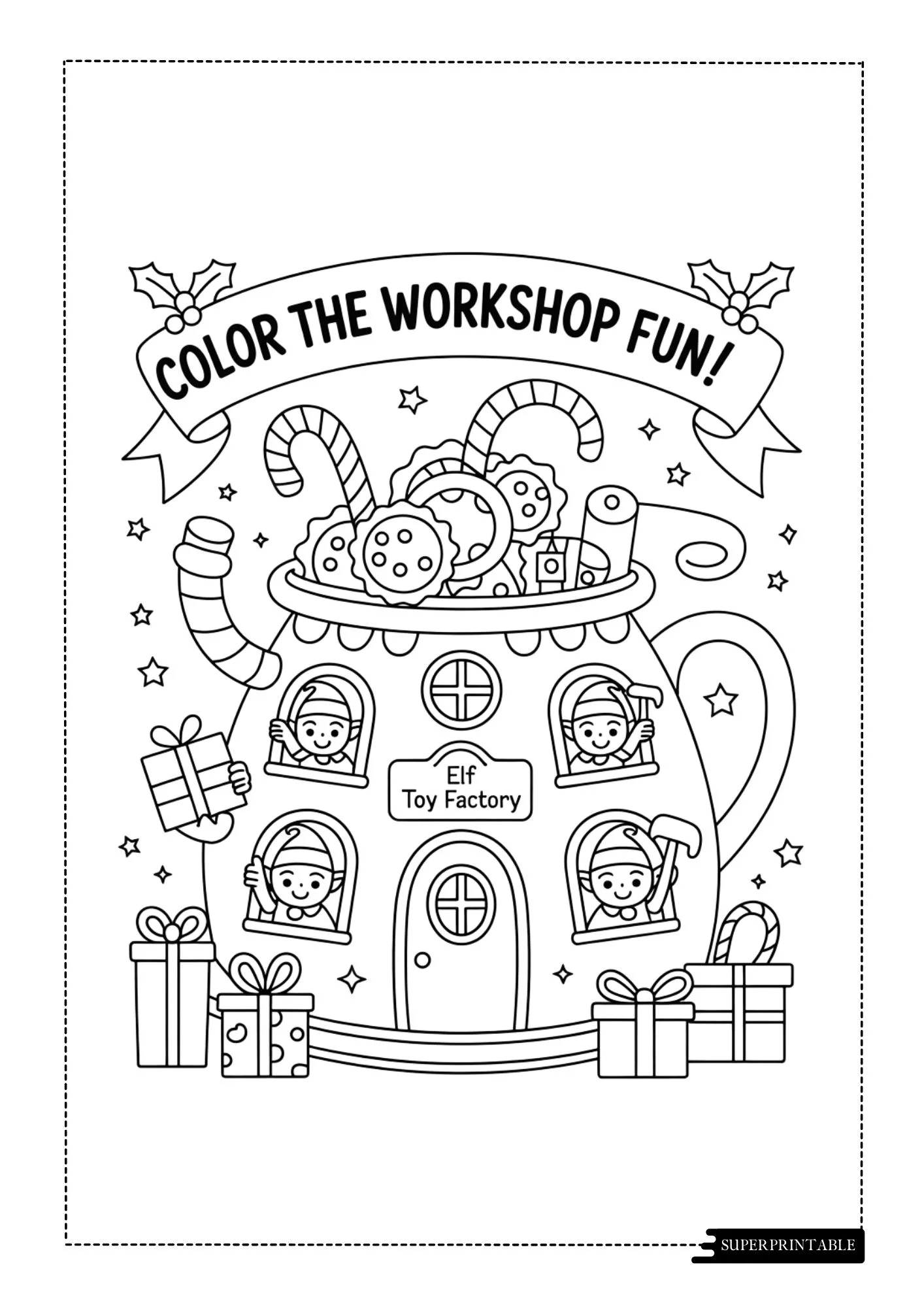 Gingerbread House Coloring Pages 5