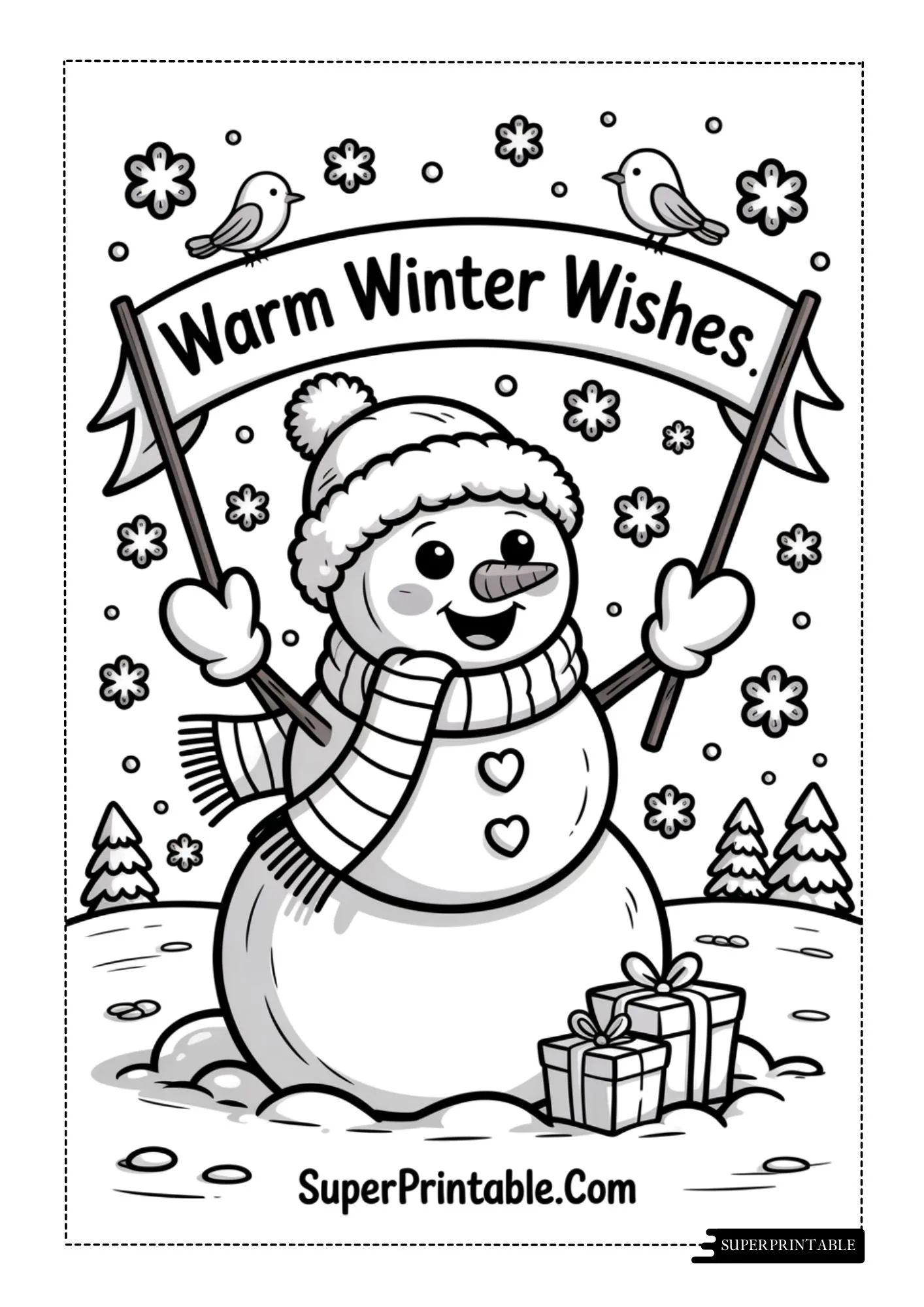 Happy Holidays Animal Adventures Coloring Pages 1