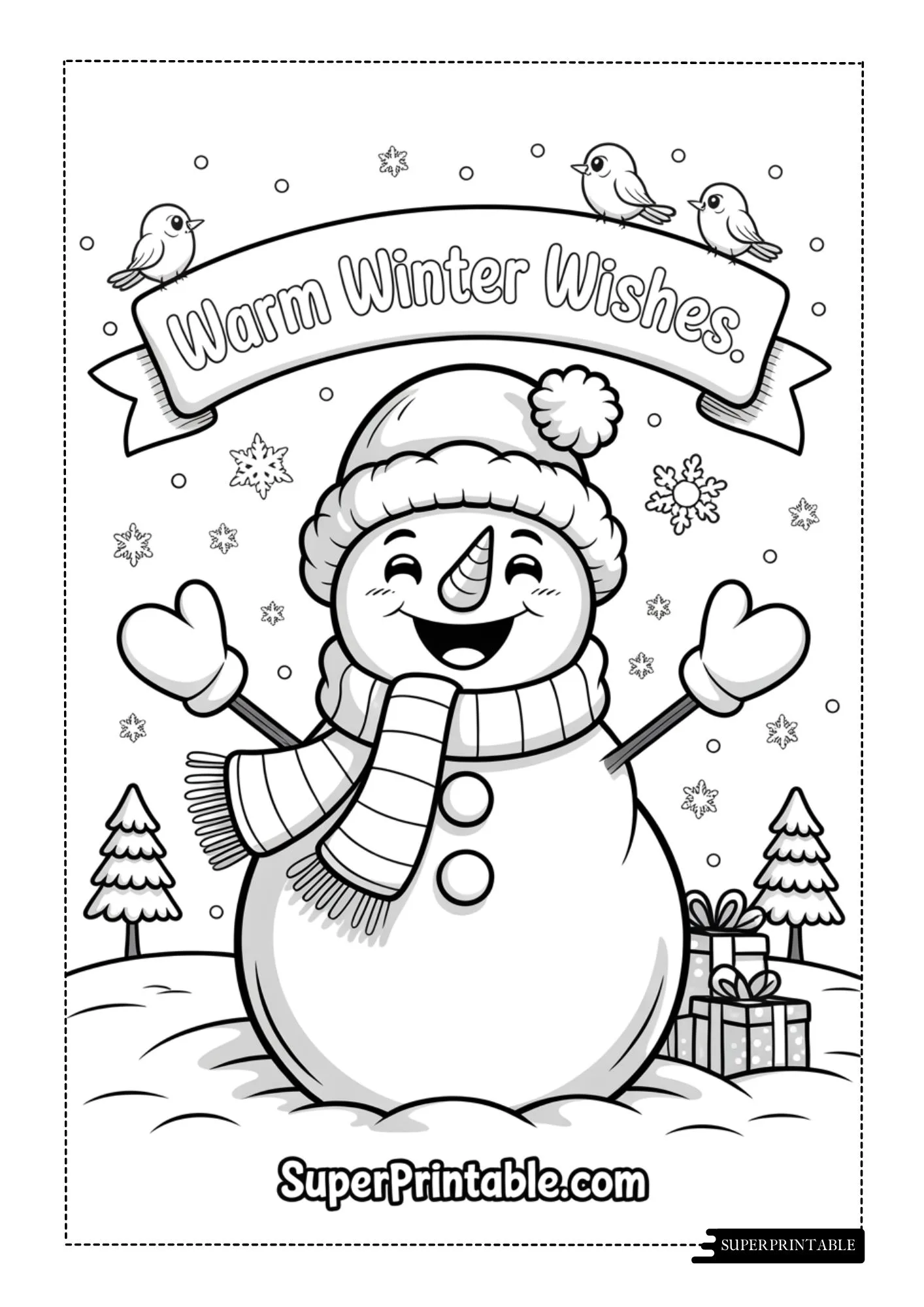 Happy Holidays Animal Adventures Coloring Pages 2