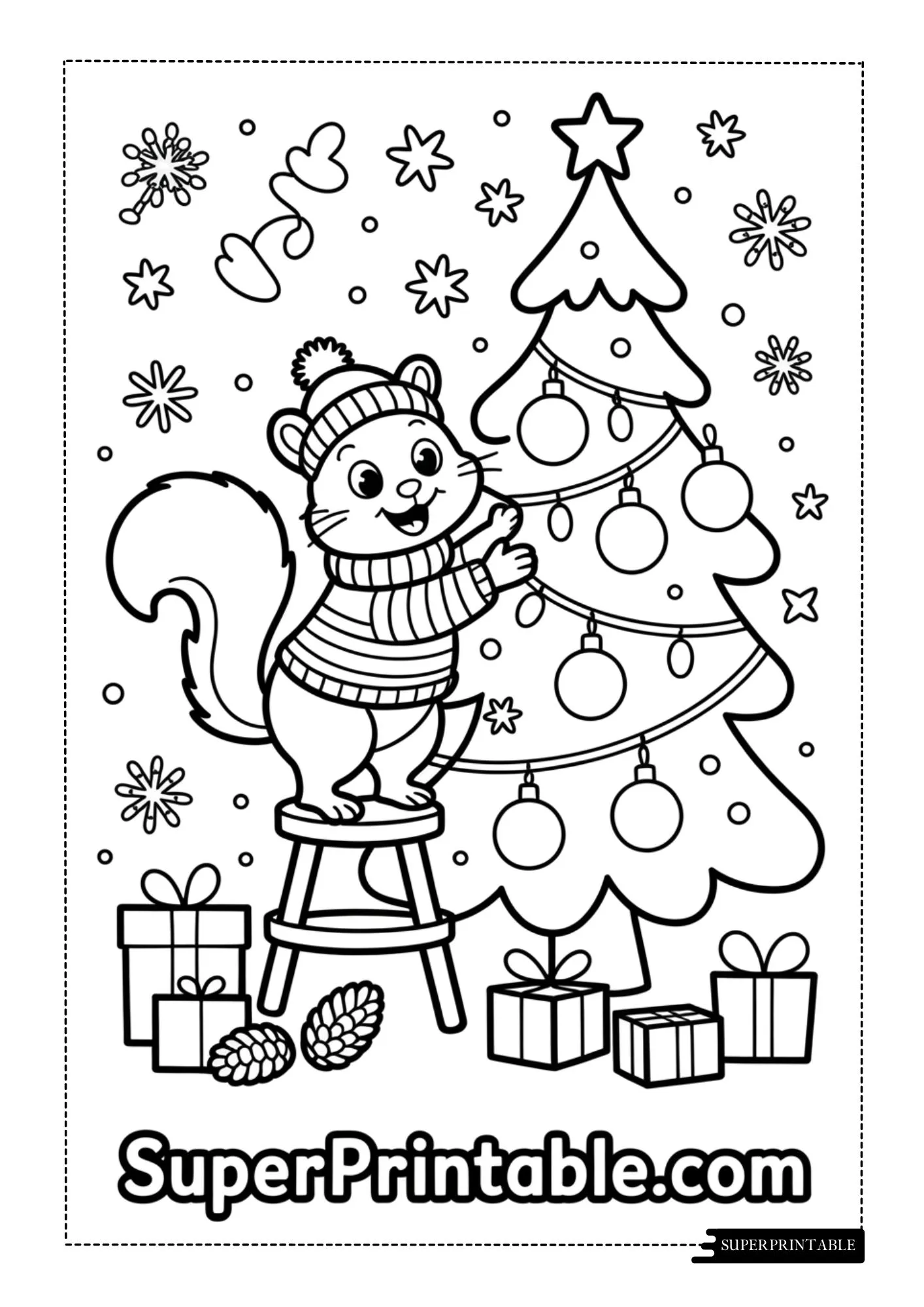 Happy Holidays Animal Adventures Coloring Pages 3