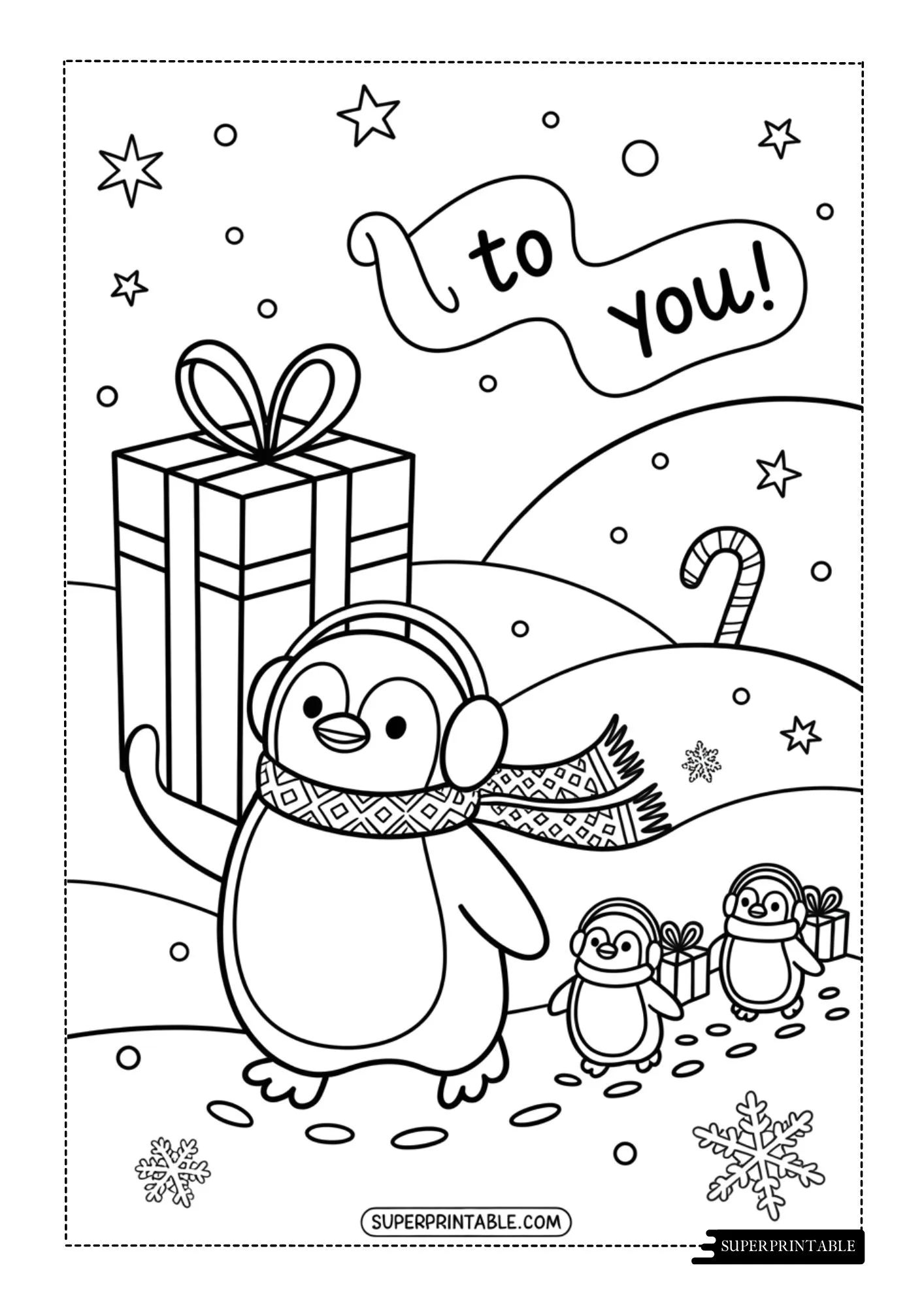 Happy Holidays Animal Adventures Coloring Pages 6