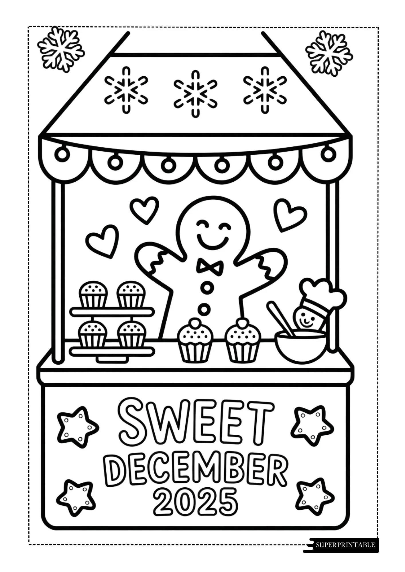 Hello December 2025 Coloring Pages 4