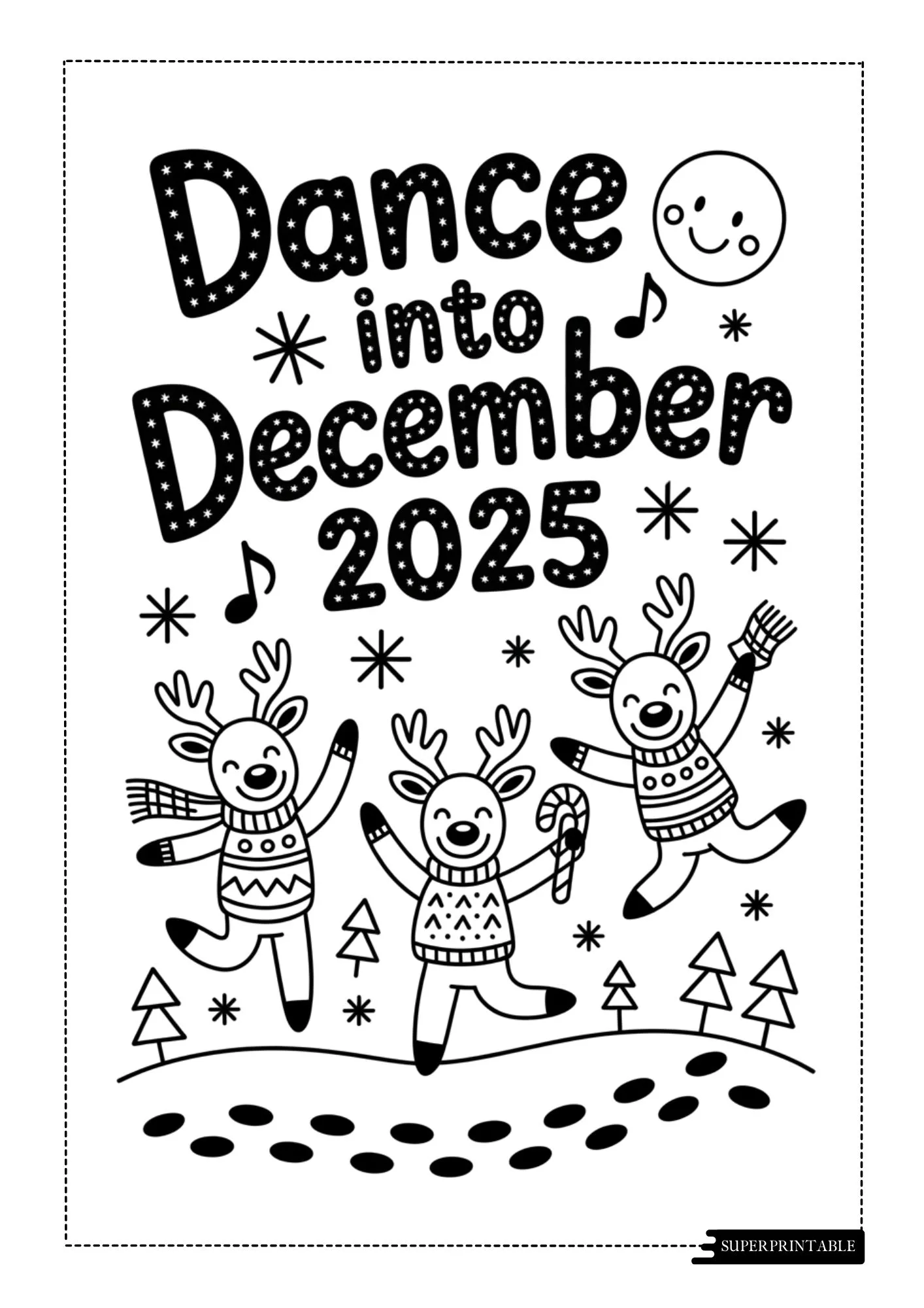 Hello December 2025 Coloring Pages 7