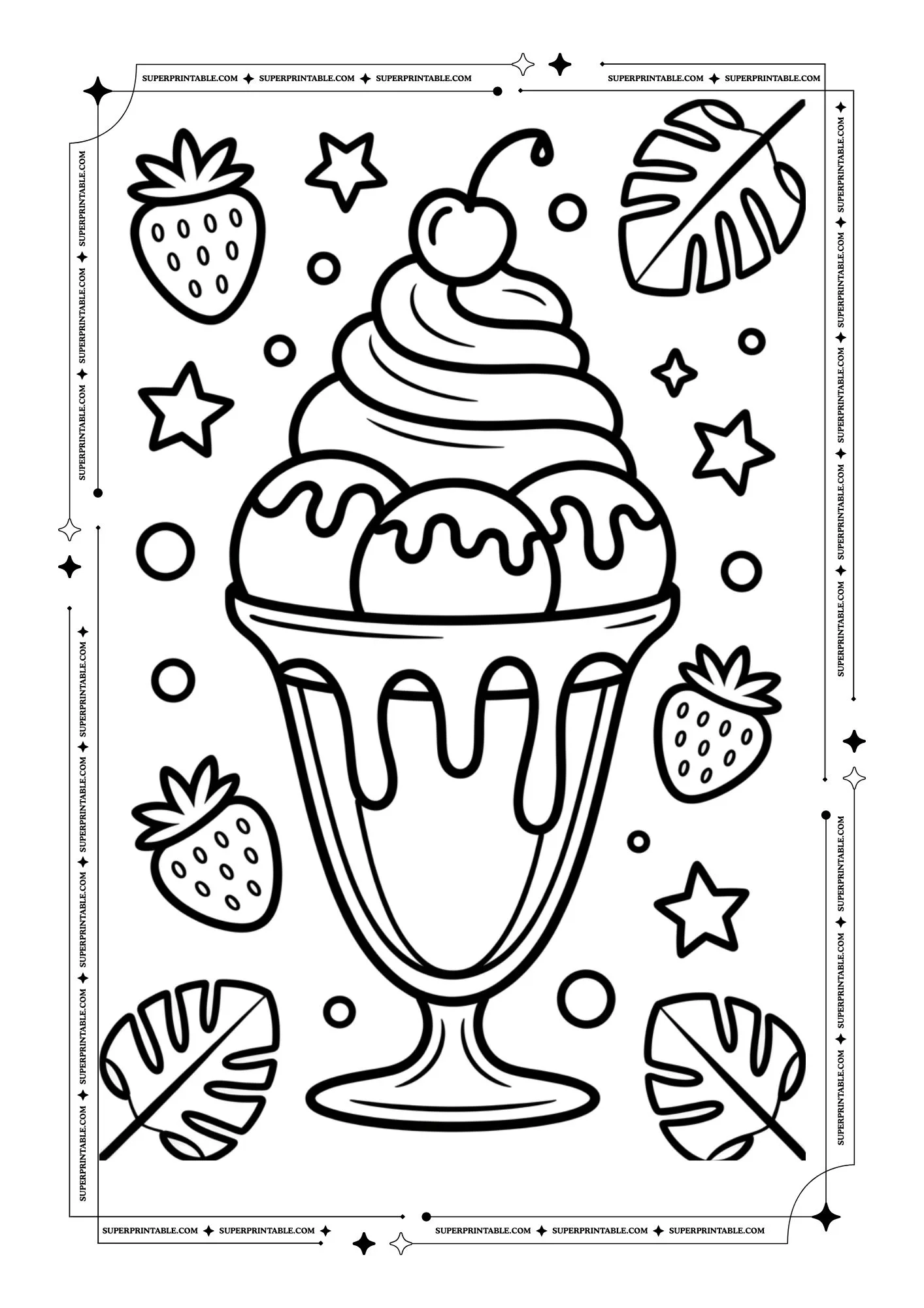 Ice Cream Coloring Pages 1