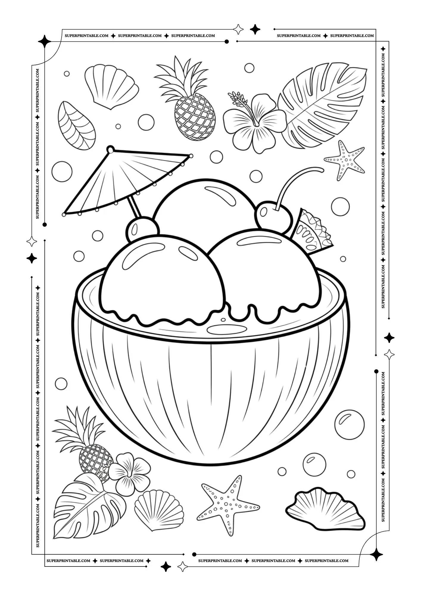 Ice Cream Coloring Pages 6