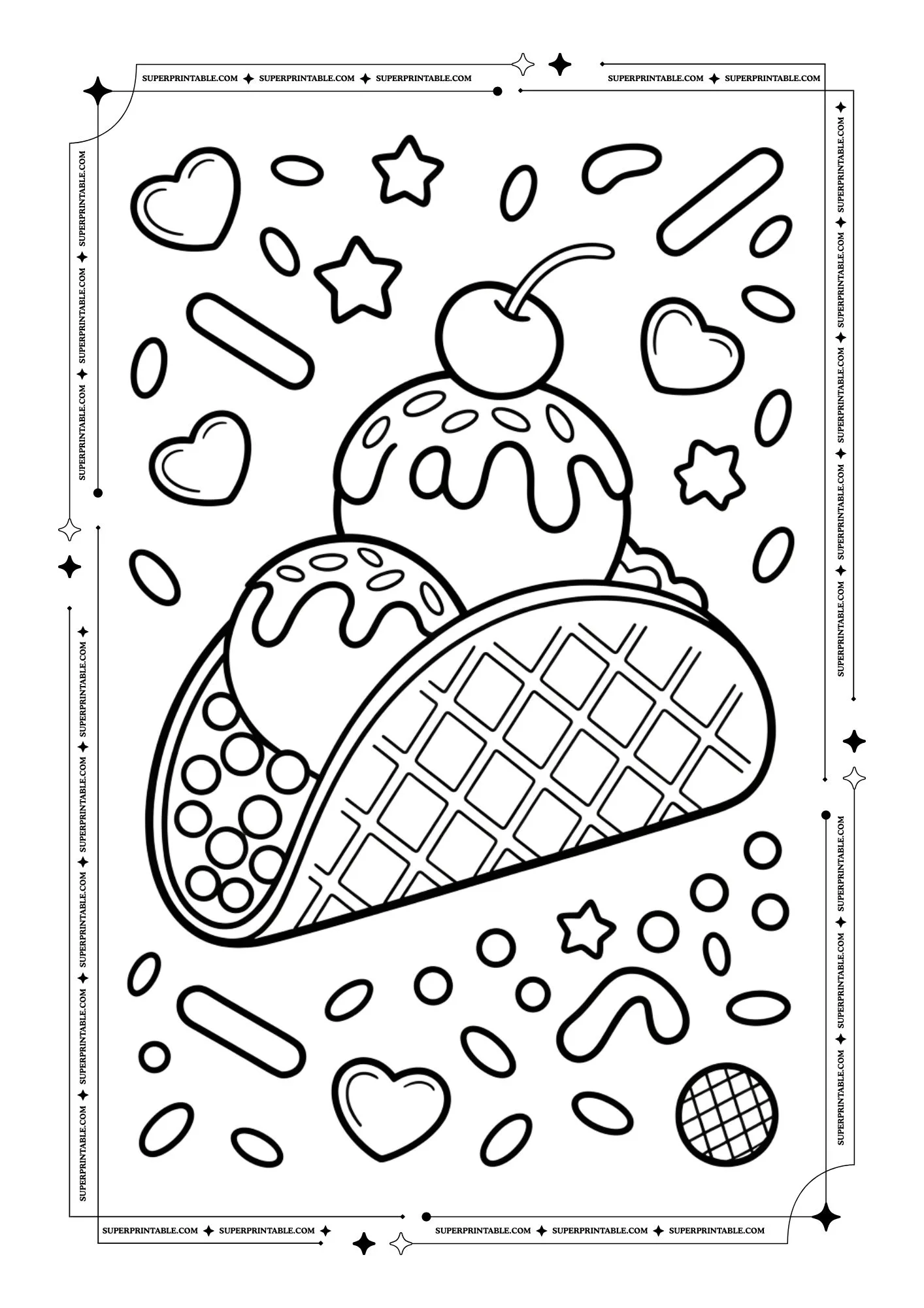Ice Cream Coloring Pages 8
