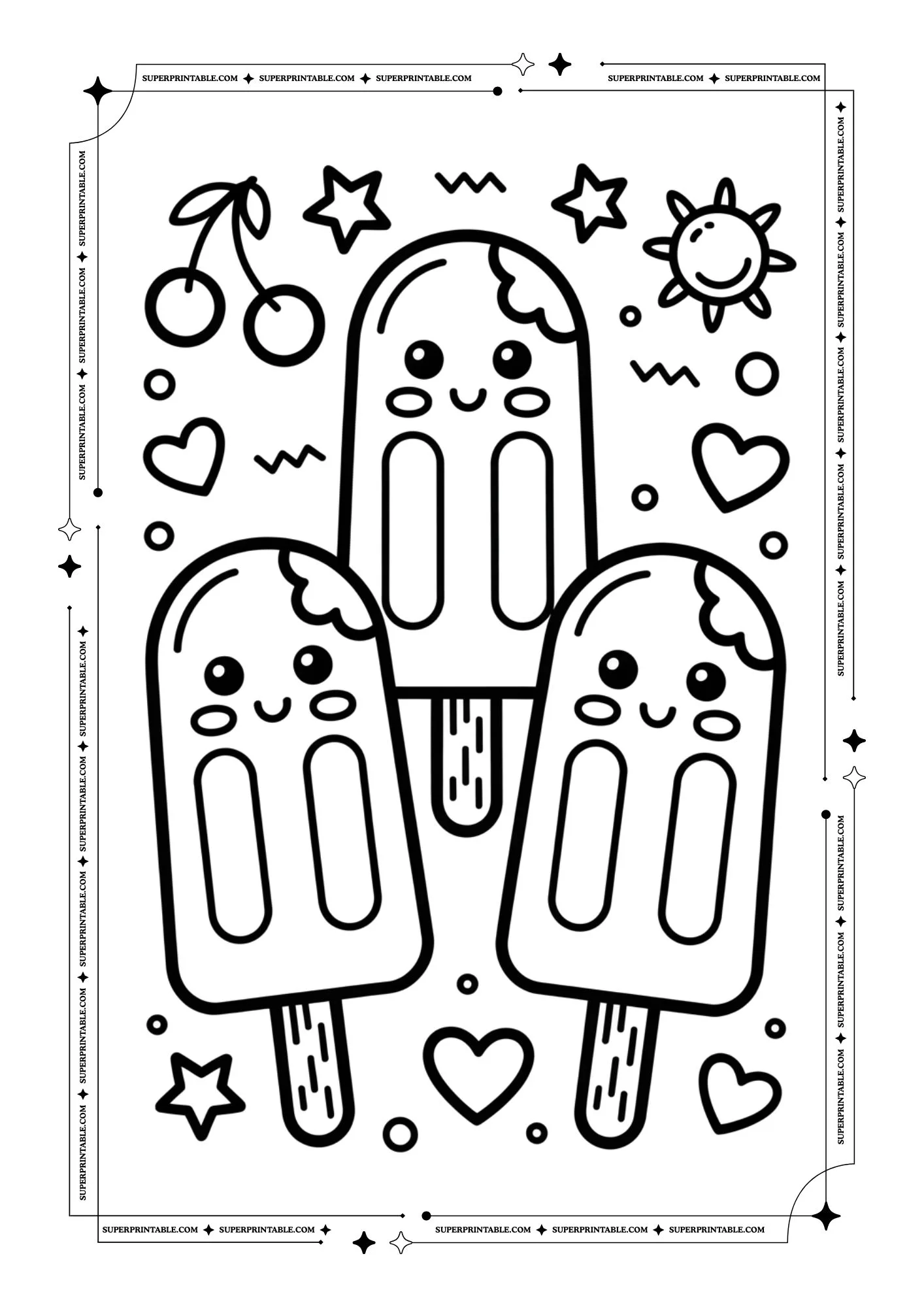 Ice Cream Coloring Pages 9