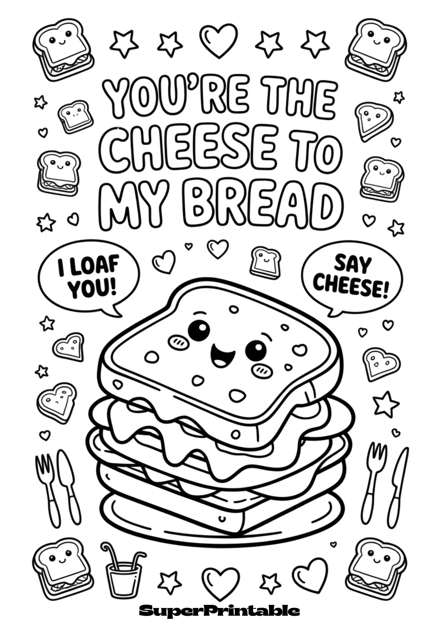 National Sandwich Day Coloring Pages 5