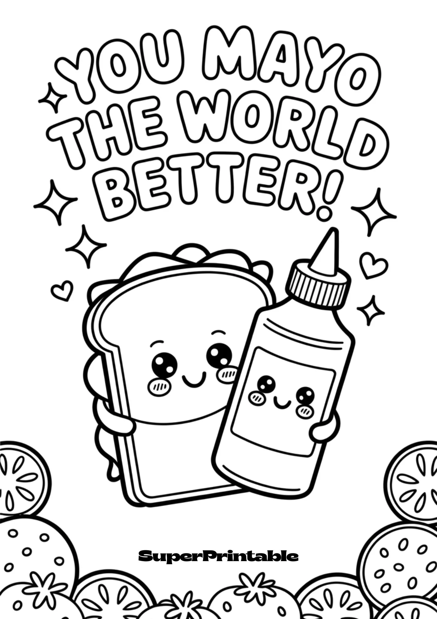 National Sandwich Day Coloring Pages 7