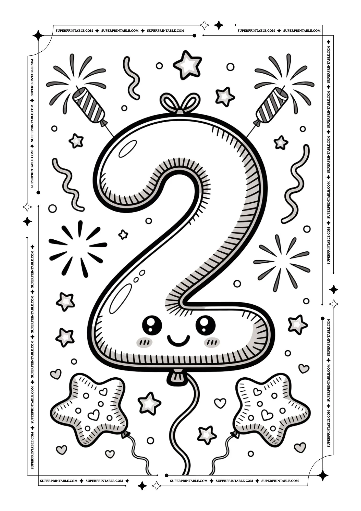 New Year Numbers Coloring Pack 3