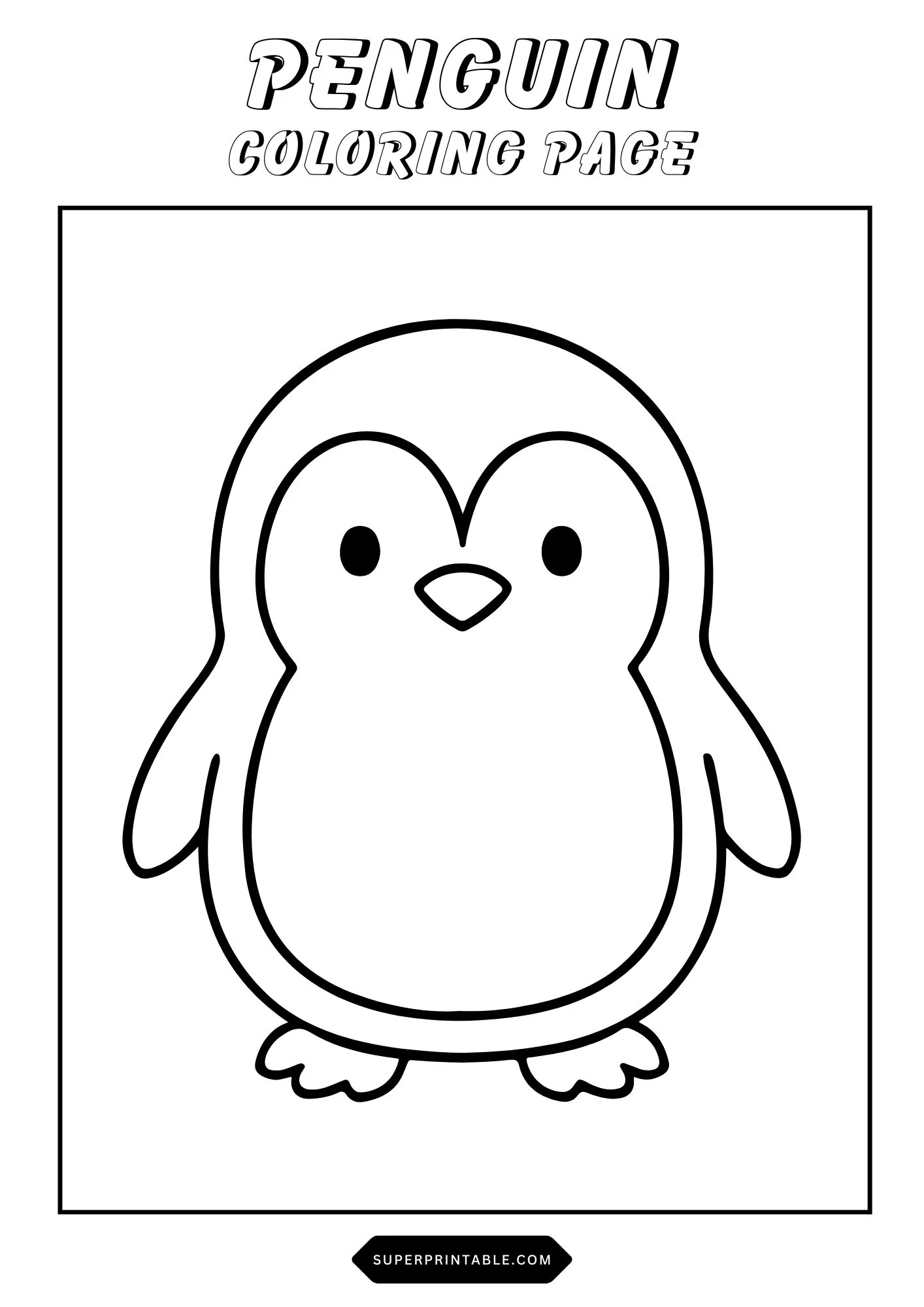 Penguin Coloring Pages 1