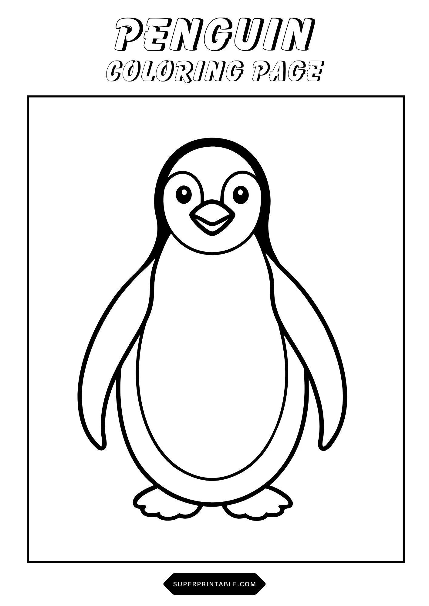 Penguin Coloring Pages 10
