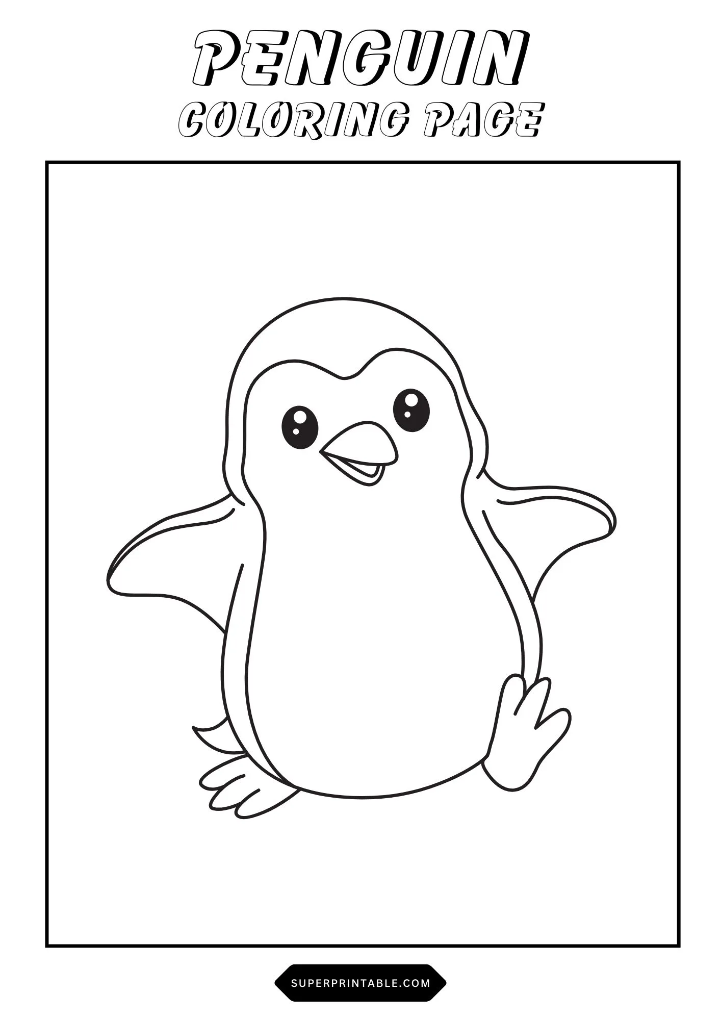 Penguin Coloring Pages 12