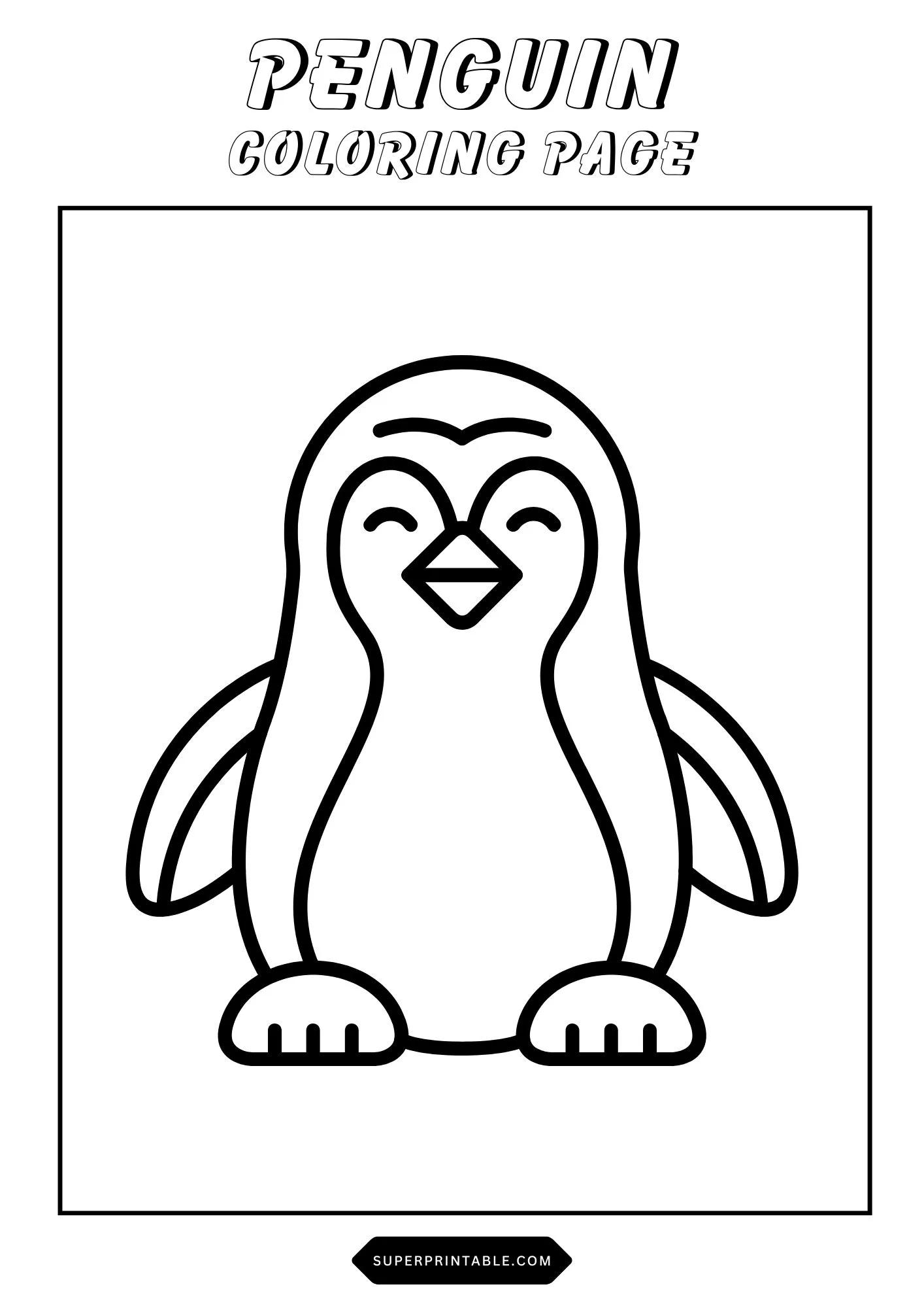 Penguin Coloring Pages 14