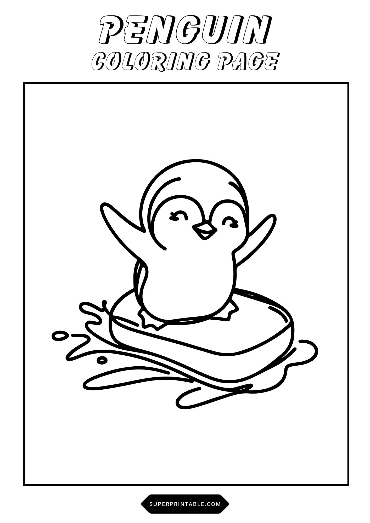 Penguin Coloring Pages 16