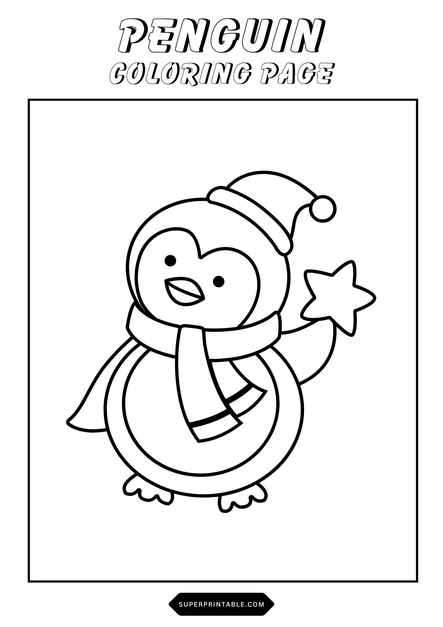 Penguin Coloring Pages 17