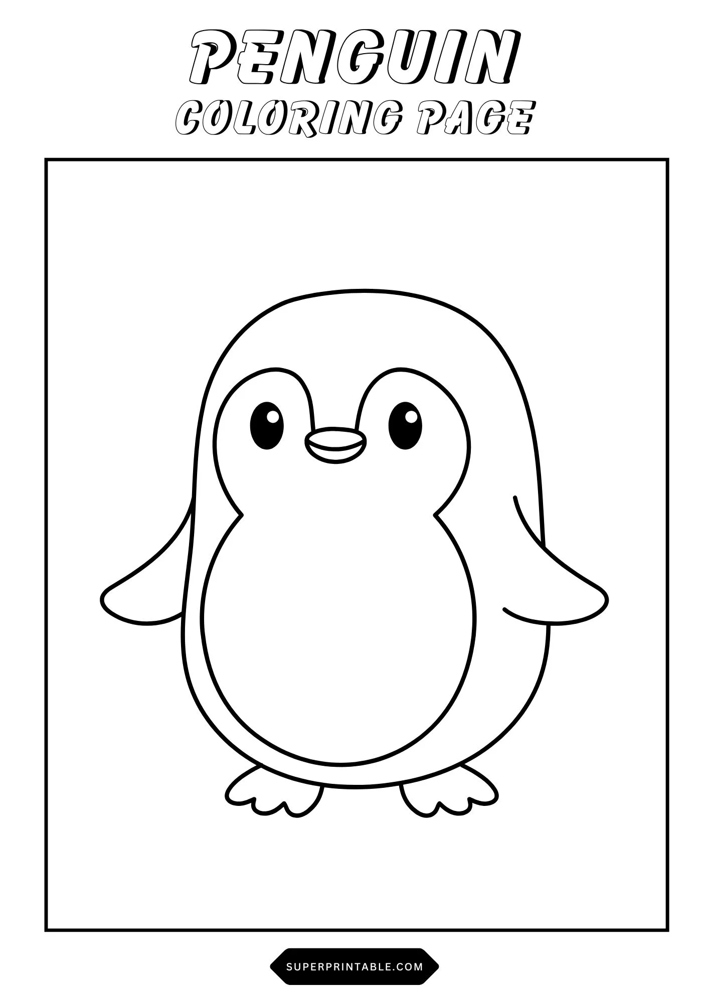 Penguin Coloring Pages 19