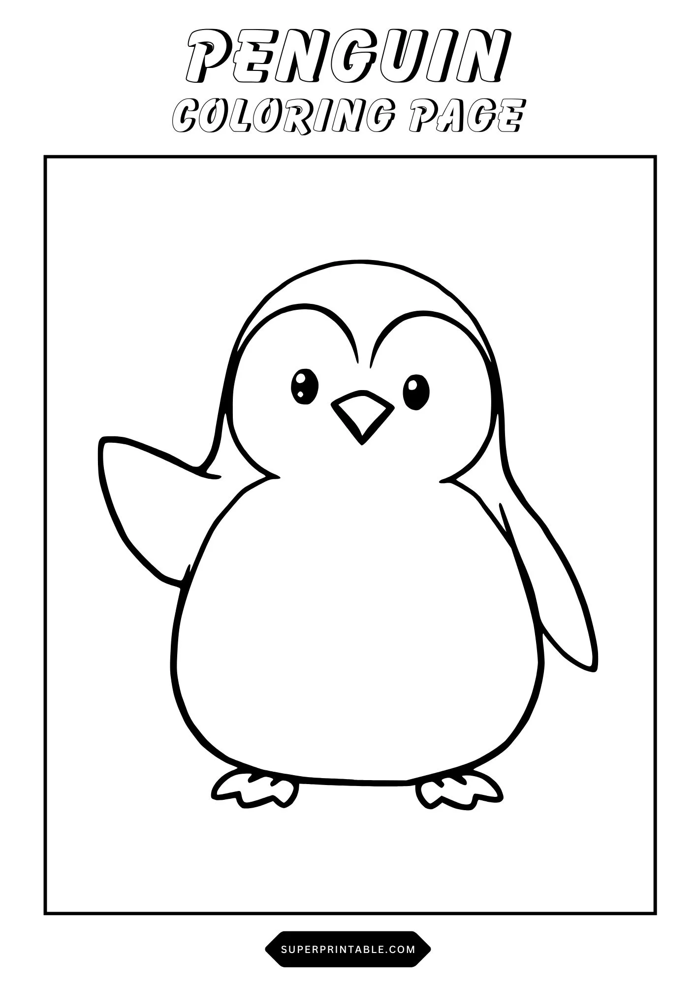 Penguin Coloring Pages 2