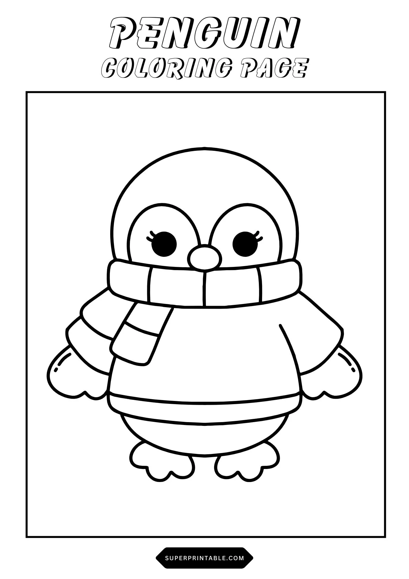 Penguin Coloring Pages 3