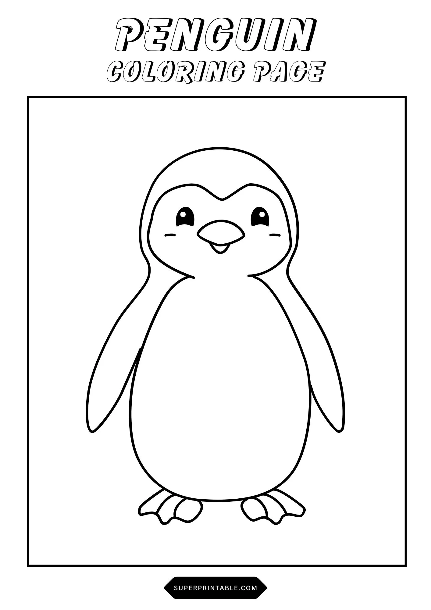 Penguin Coloring Pages 4